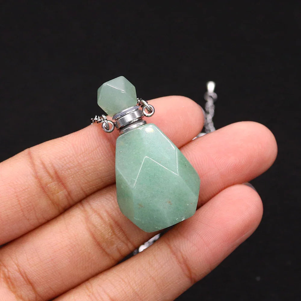 Crystal Potion Bottle Necklaces Green Witch Creations