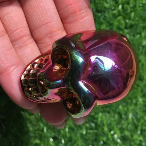 Rainbow Hematite Crystal Skull Green Witch Creations