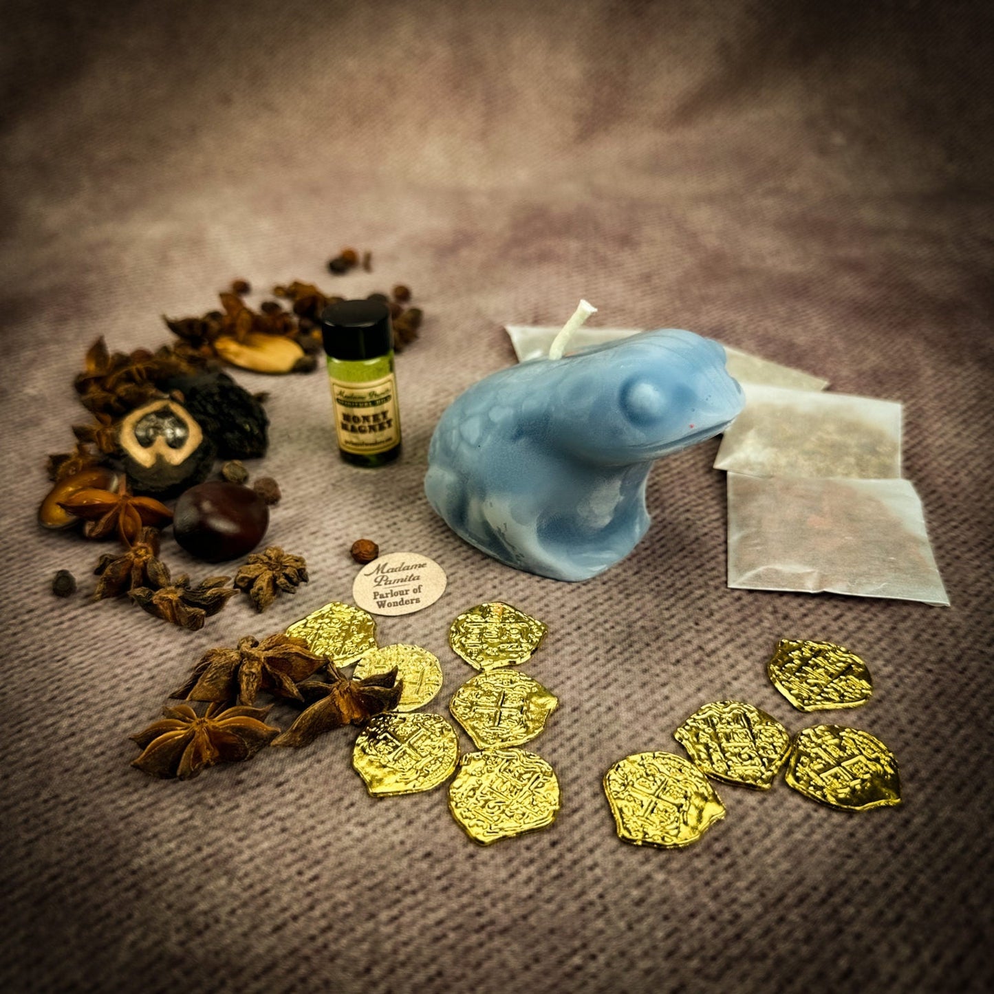 Lucky Money Frog Candle Spell Kit Parlour of Wonders