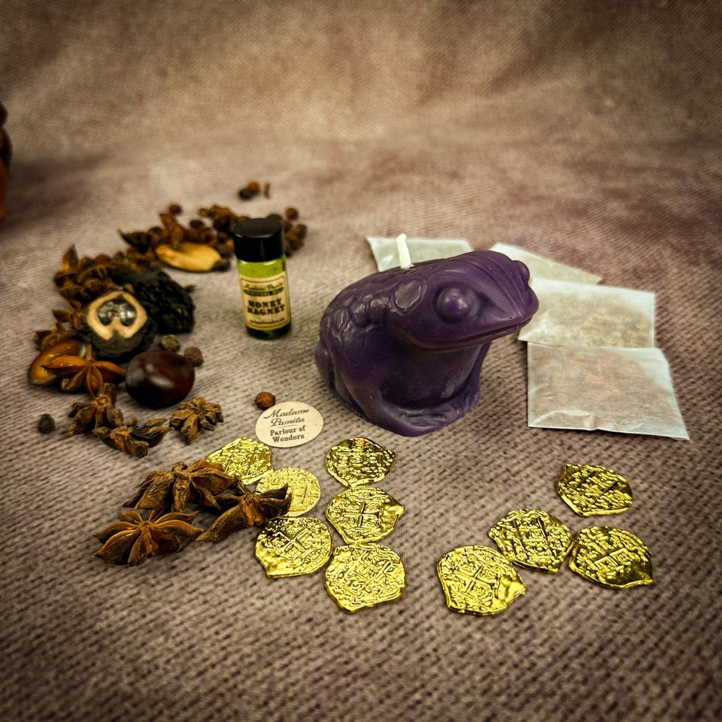 Lucky Money Frog Candle Spell Kit Parlour of Wonders