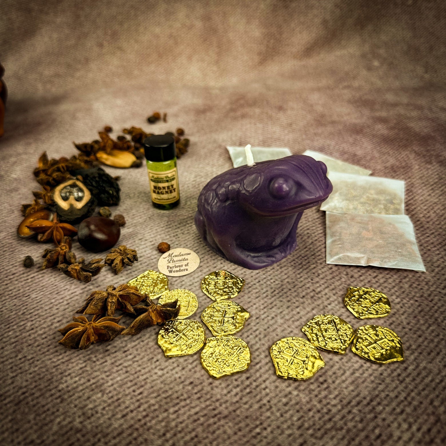 Lucky Money Frog Candle Spell Kit Parlour of Wonders