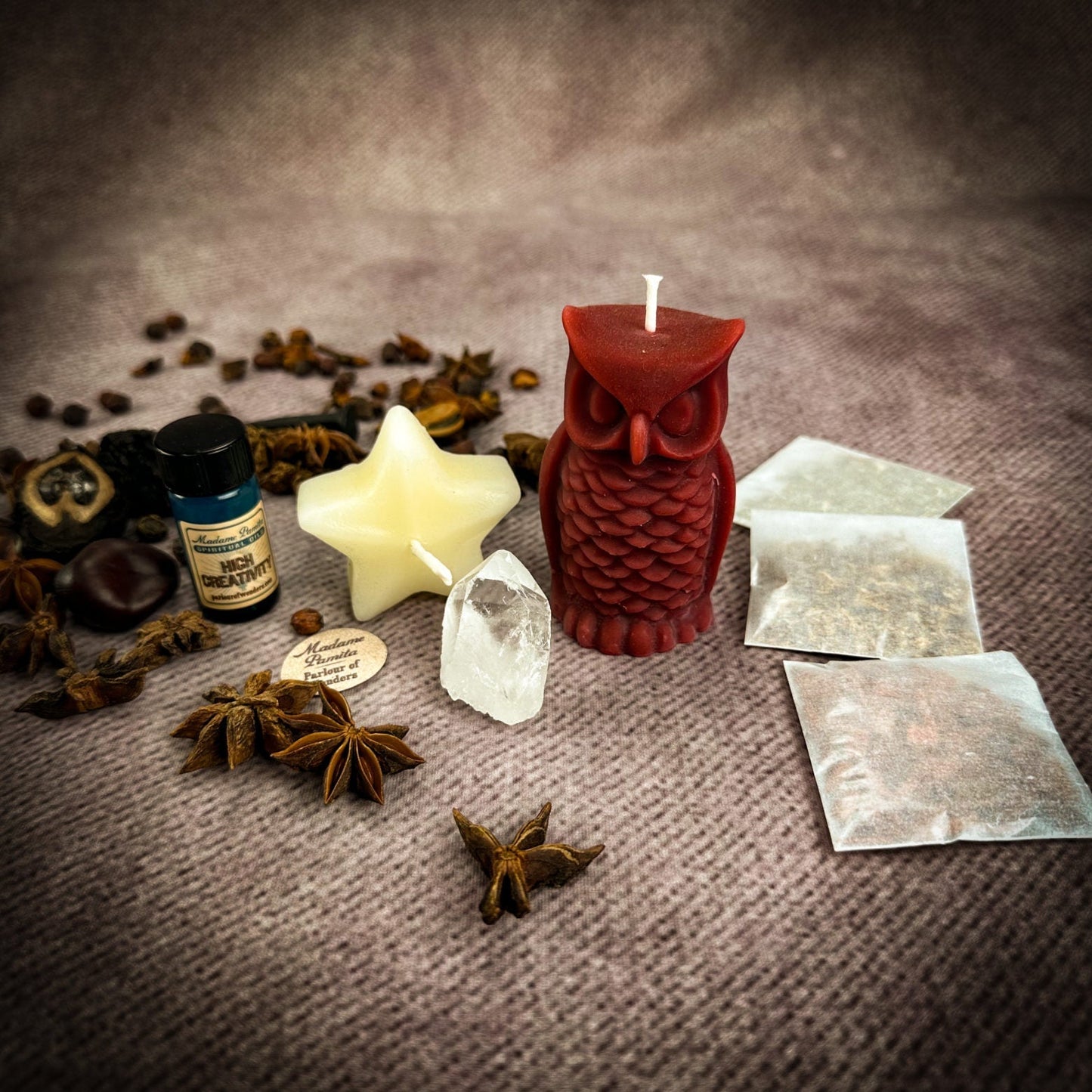 Wise Owl Wishing Star Candle Spell Kit Parlour of Wonders
