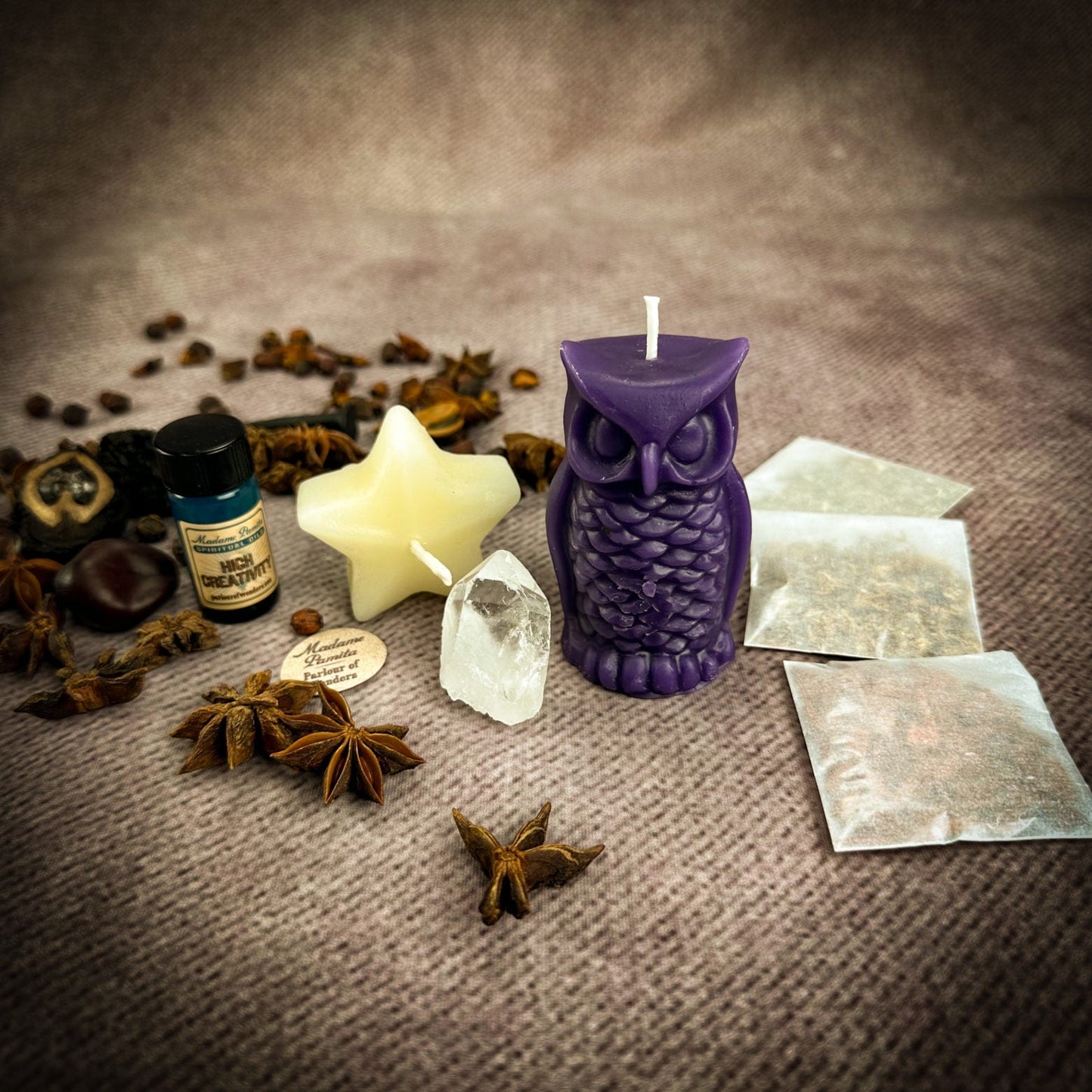 Wise Owl Wishing Star Candle Spell Kit Parlour of Wonders