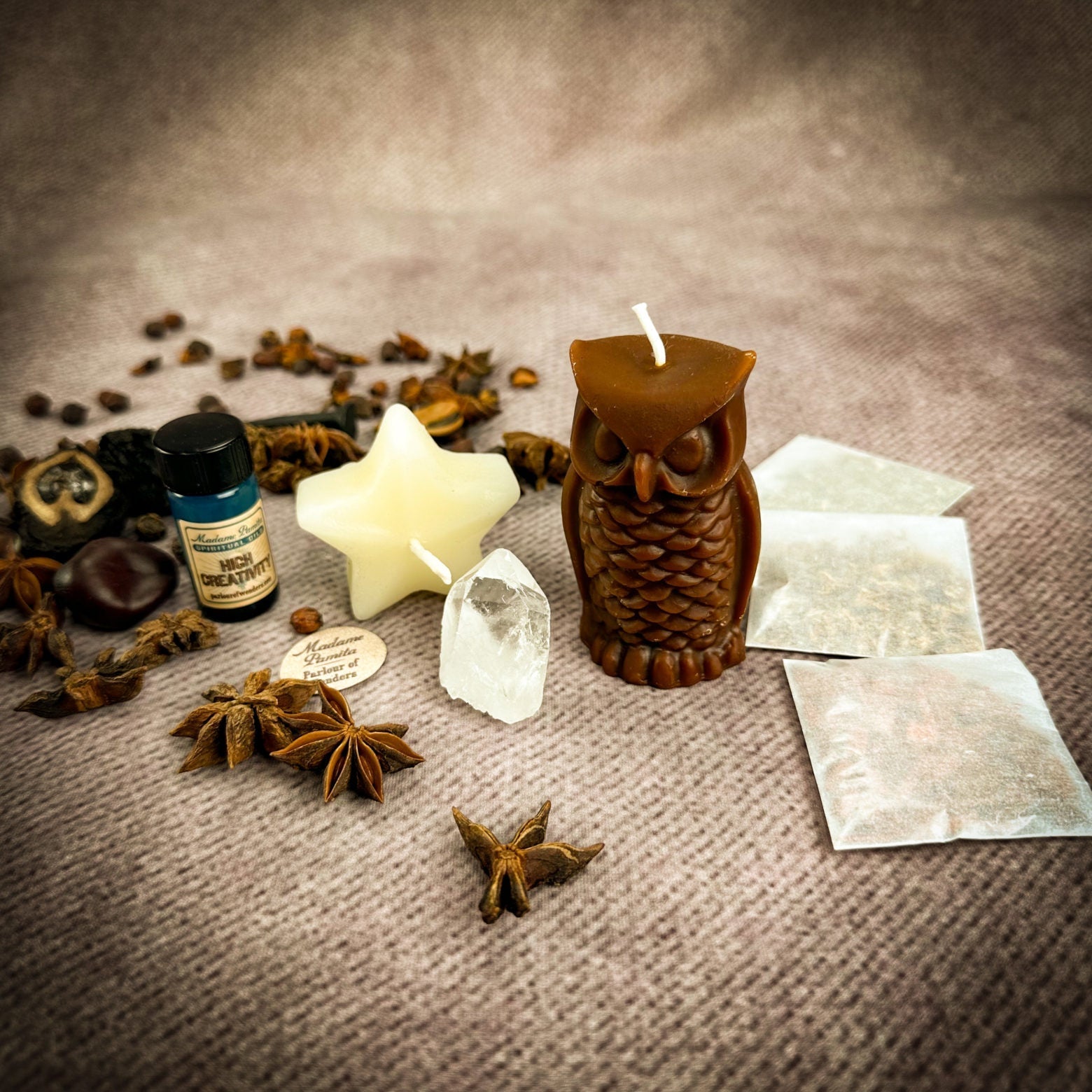 Wise Owl Wishing Star Candle Spell Kit Parlour of Wonders