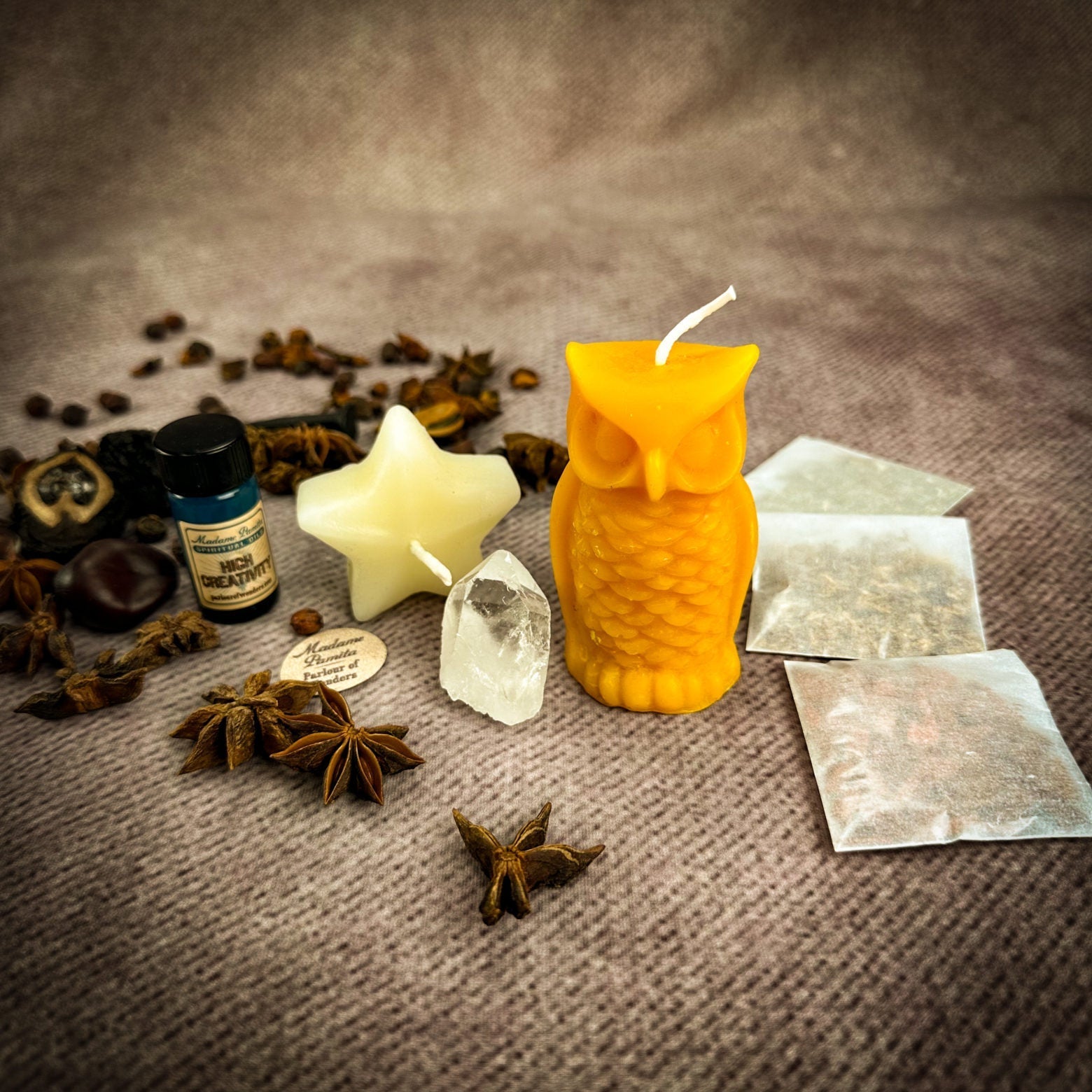 Wise Owl Wishing Star Candle Spell Kit Parlour of Wonders