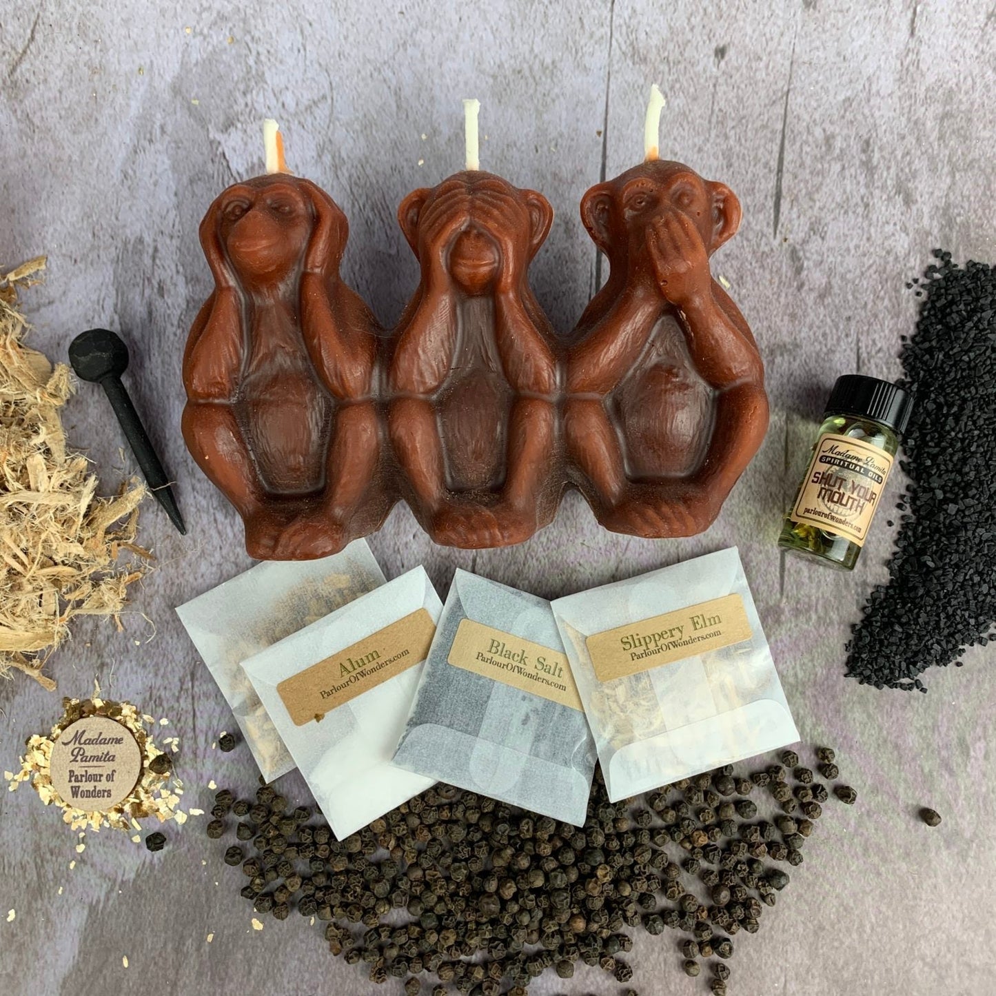 Stop Jealous Gossip Candle Spell Kit Parlour of Wonders