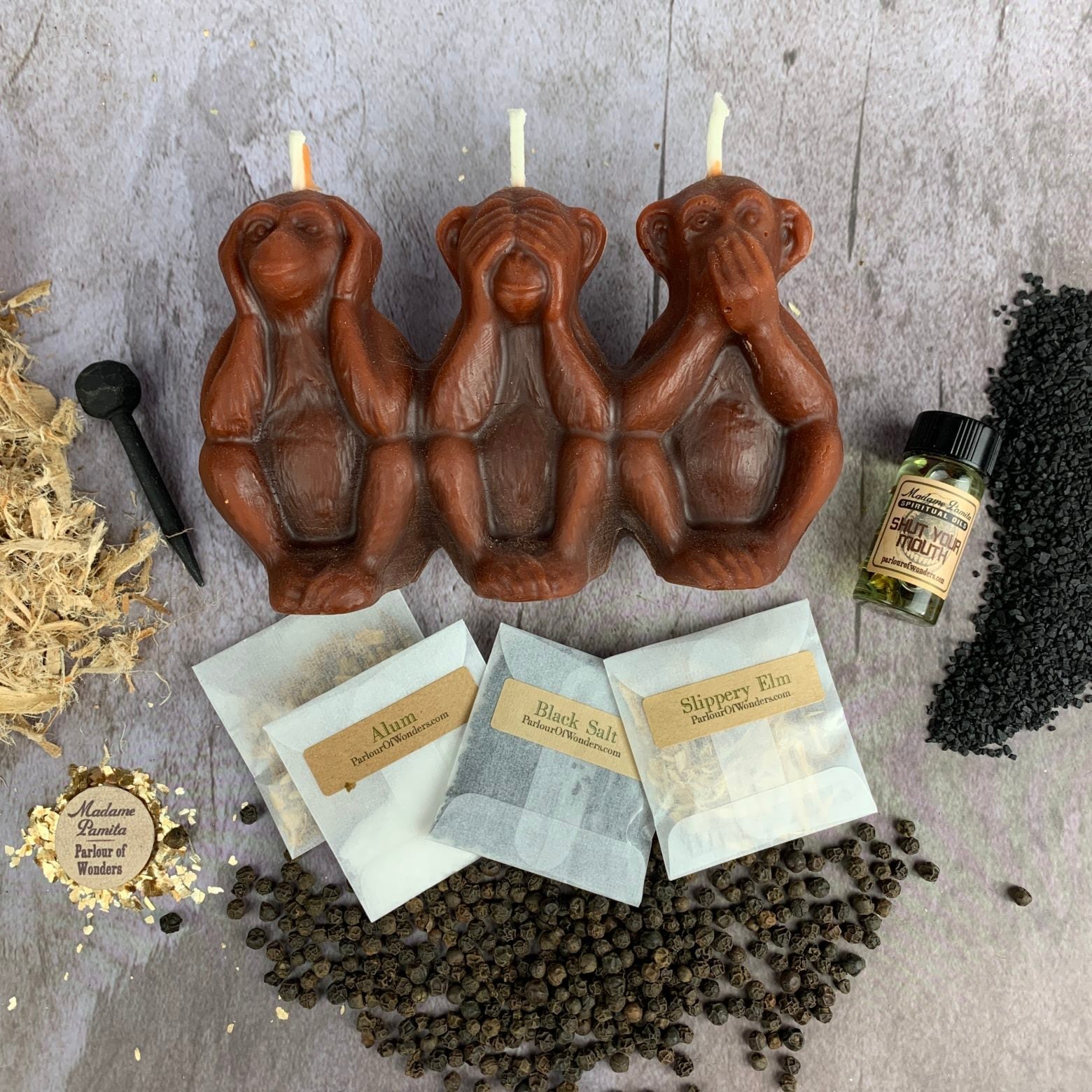 Stop Jealous Gossip Candle Spell Kit Parlour of Wonders