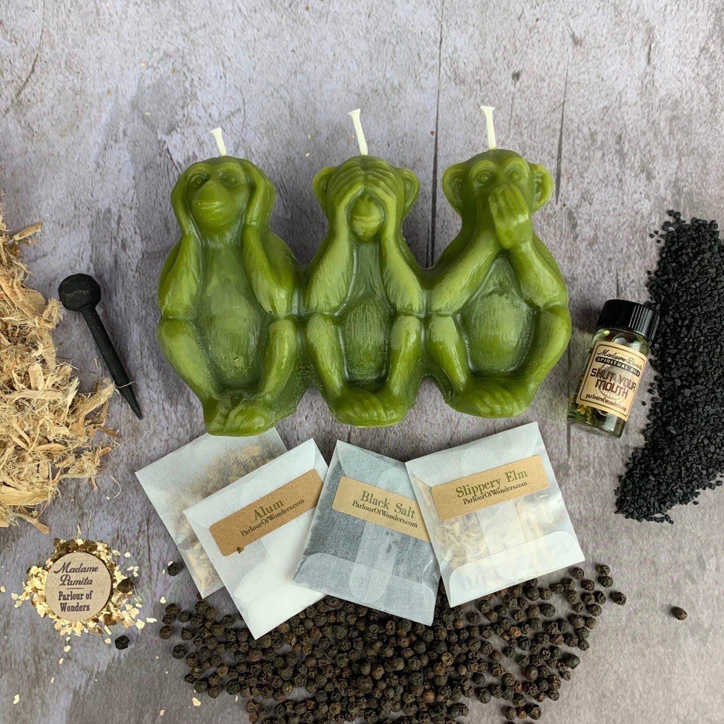 Stop Jealous Gossip Candle Spell Kit Parlour of Wonders