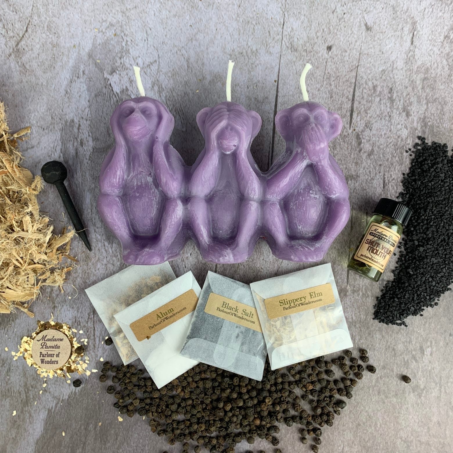 Stop Jealous Gossip Candle Spell Kit Parlour of Wonders