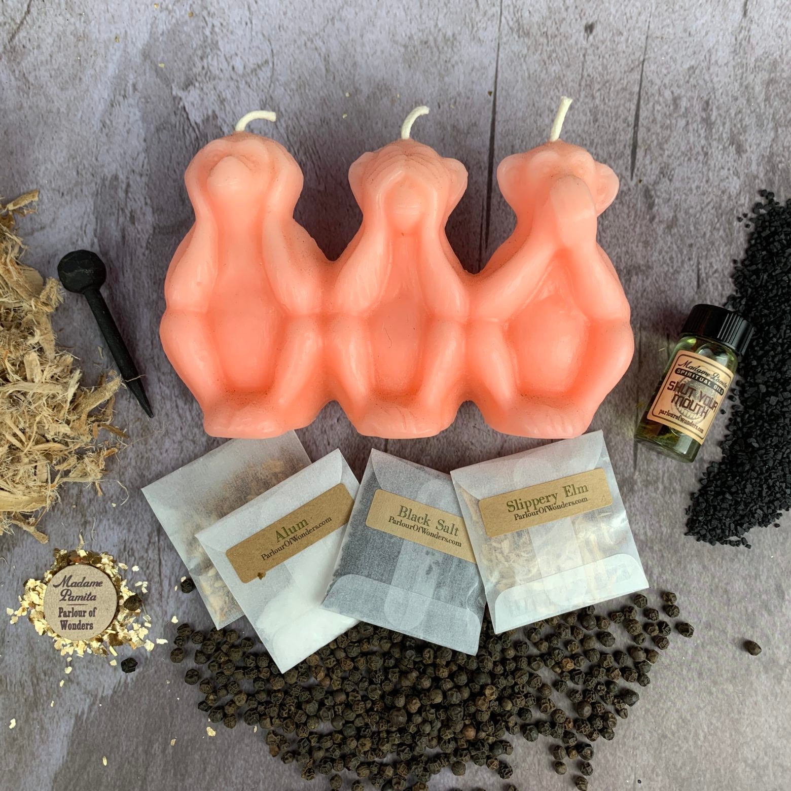 Stop Jealous Gossip Candle Spell Kit Parlour of Wonders