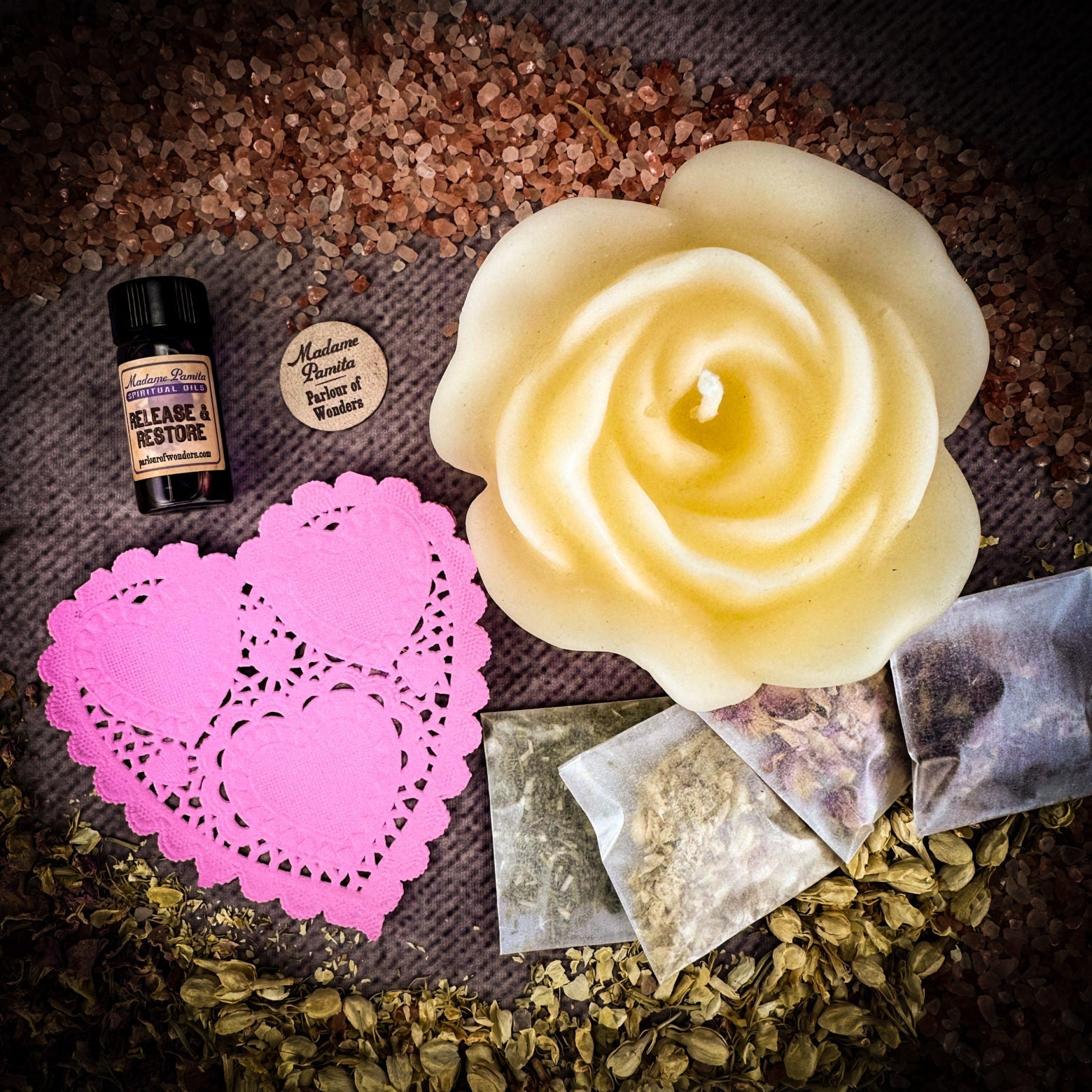 Rose Romance Candle Spell Kit Parlour of Wonders