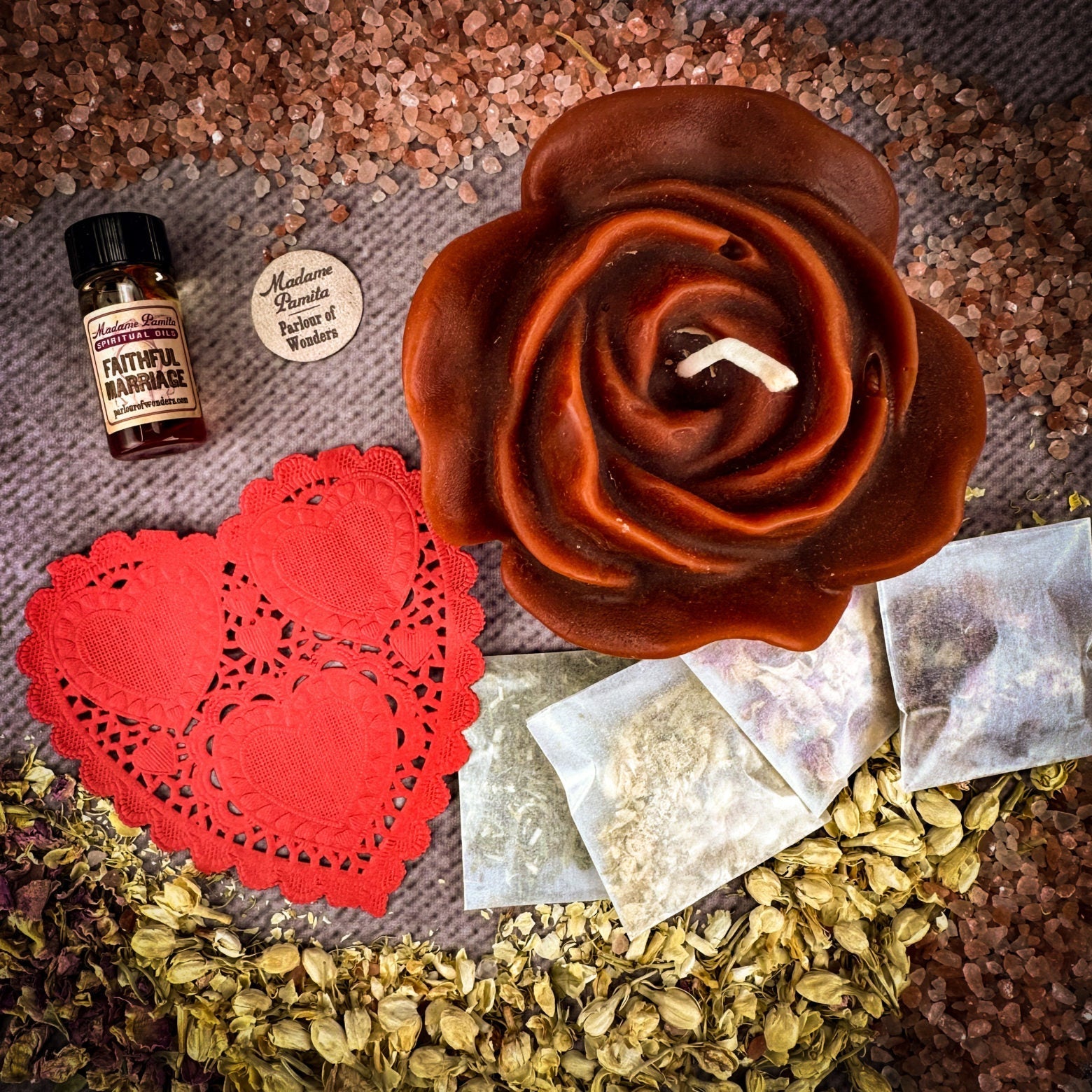 Rose Romance Candle Spell Kit Parlour of Wonders