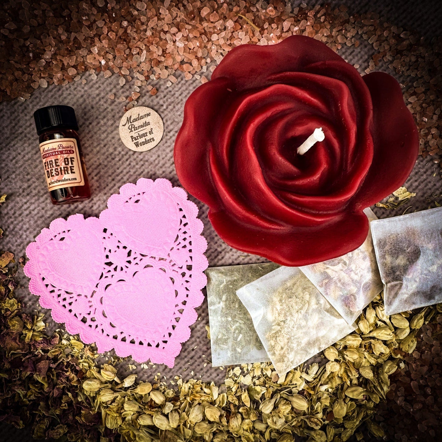Rose Romance Candle Spell Kit Parlour of Wonders