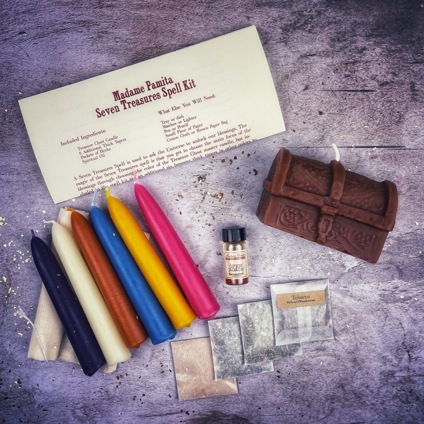Seven Treasures Candle Spell Kit Parlour of Wonders
