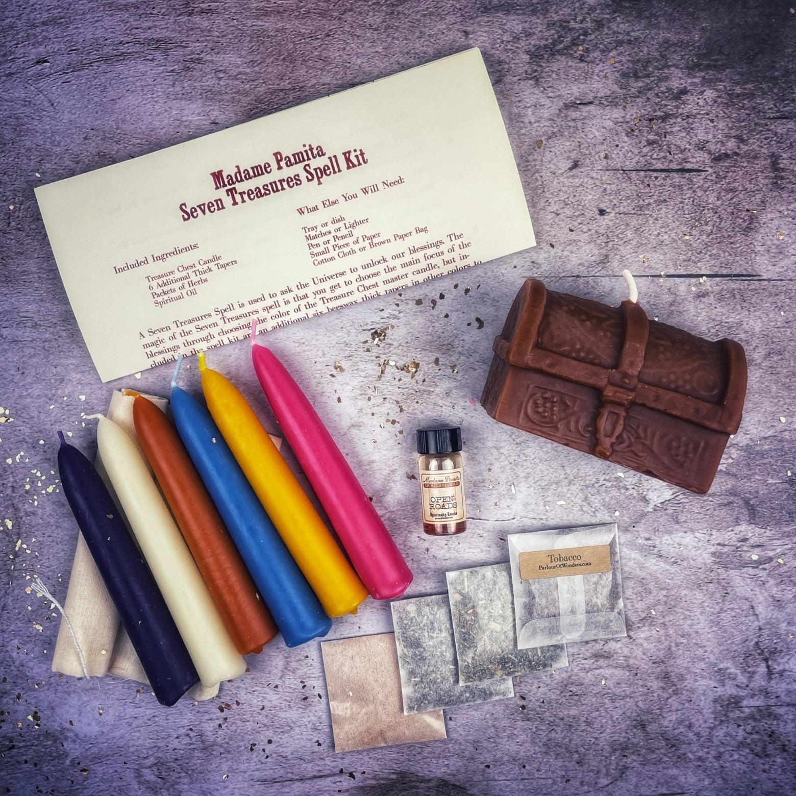 Seven Treasures Candle Spell Kit Parlour of Wonders