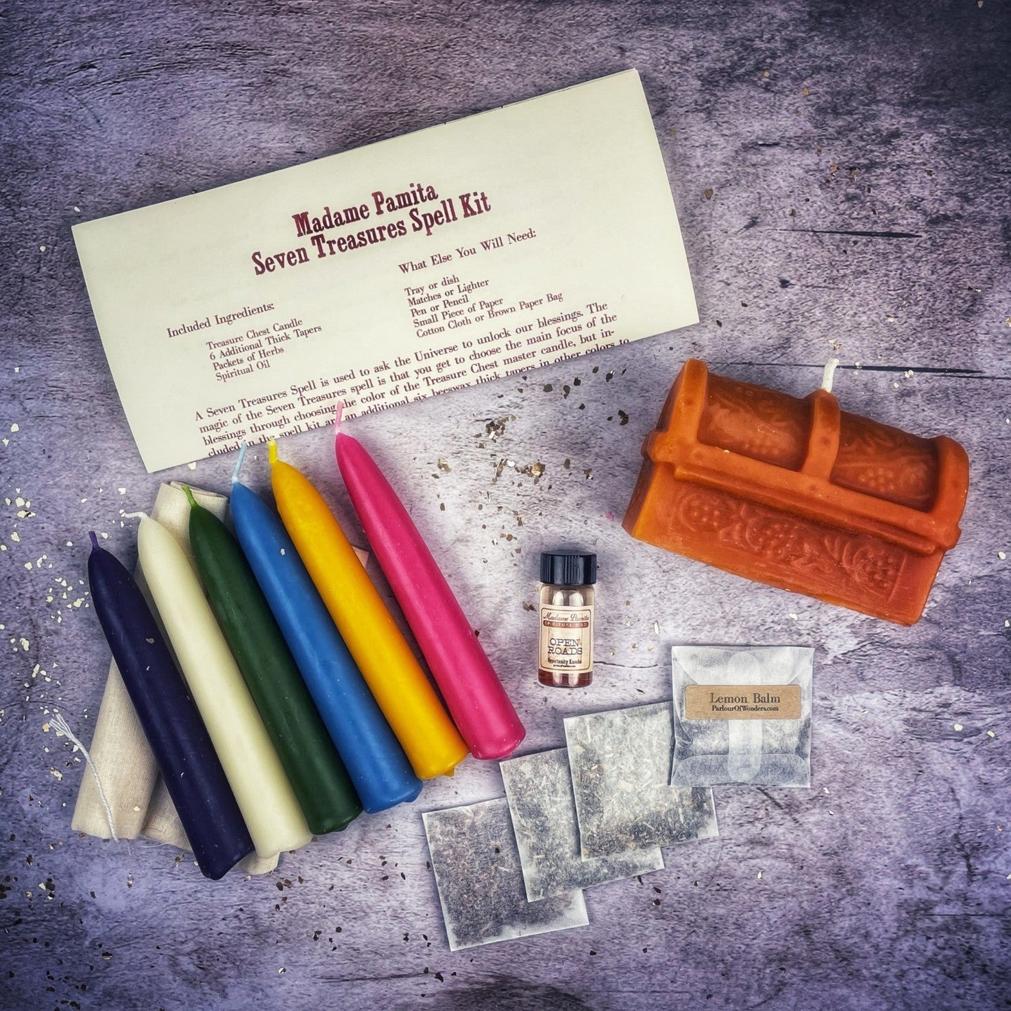 Seven Treasures Candle Spell Kit Parlour of Wonders
