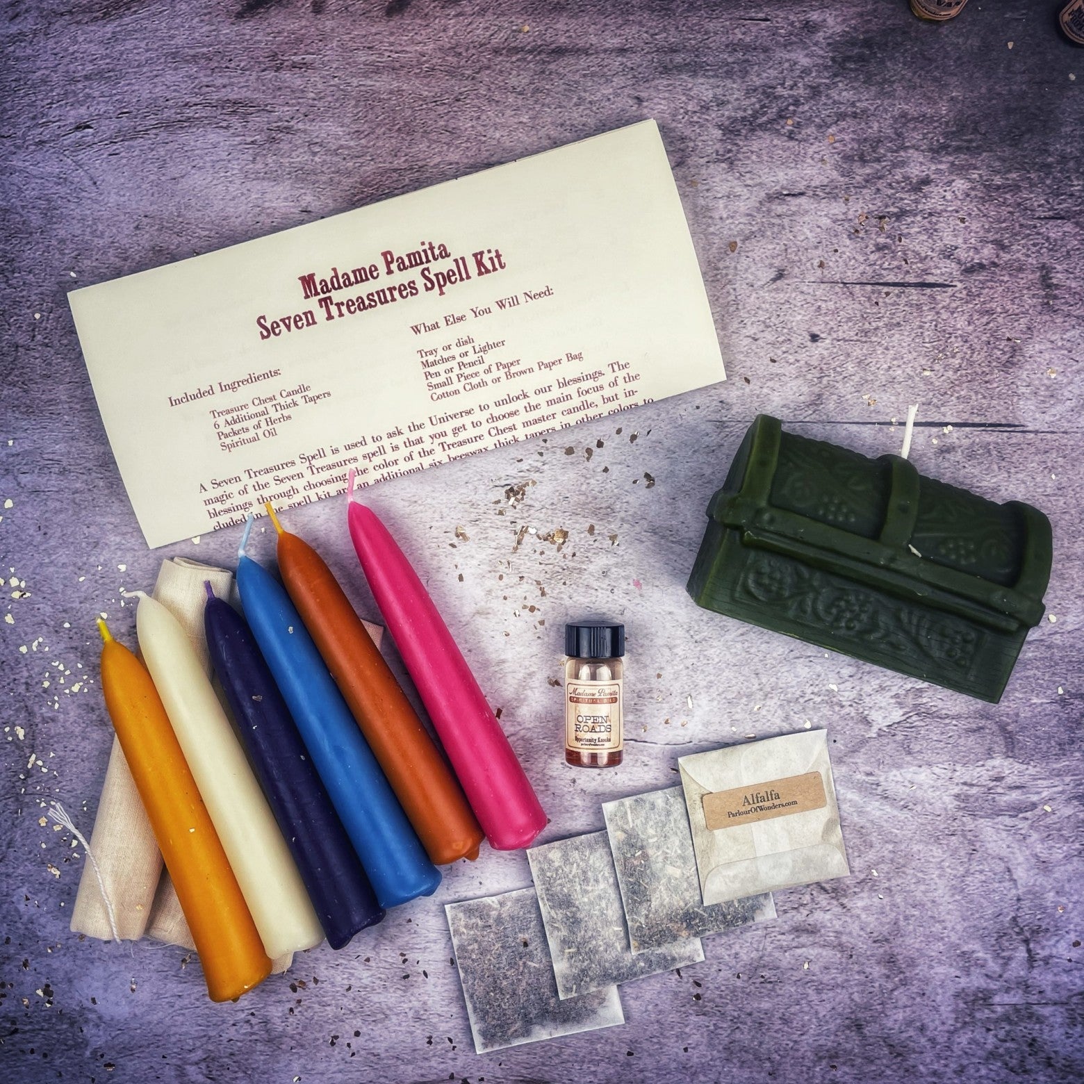 Seven Treasures Candle Spell Kit Parlour of Wonders