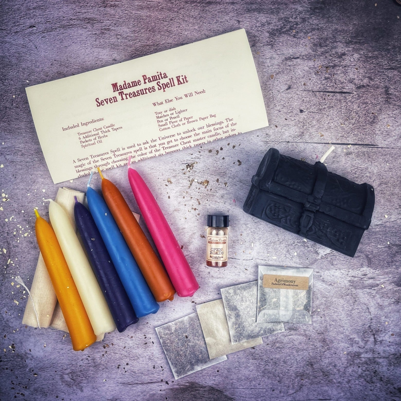 Seven Treasures Candle Spell Kit Parlour of Wonders