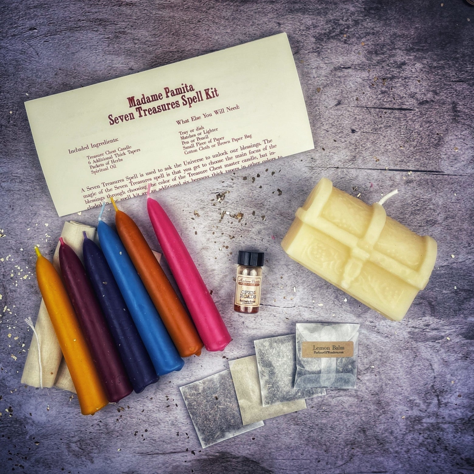 Seven Treasures Candle Spell Kit Parlour of Wonders