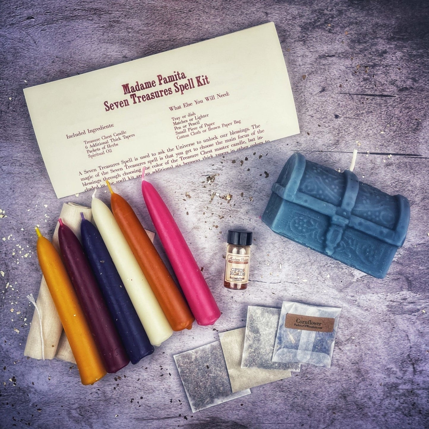 Seven Treasures Candle Spell Kit Parlour of Wonders