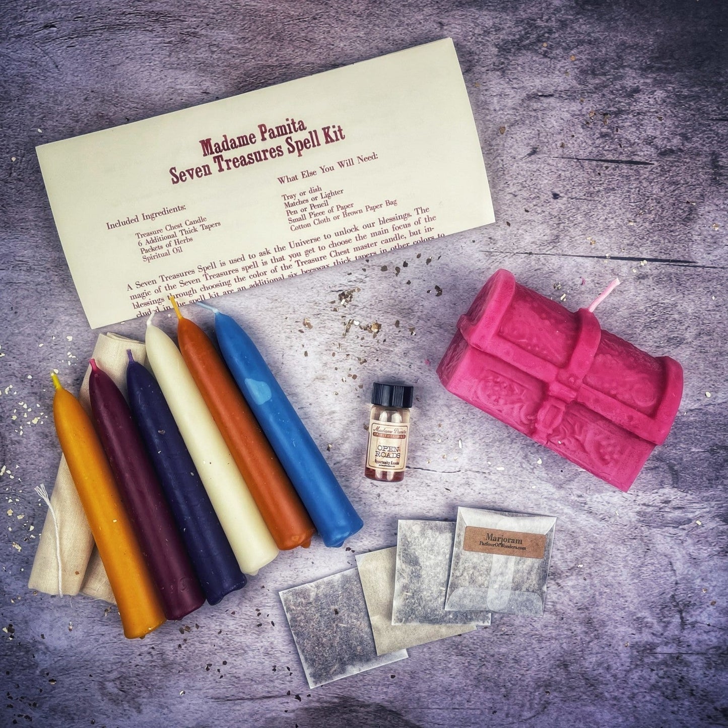 Seven Treasures Candle Spell Kit Parlour of Wonders