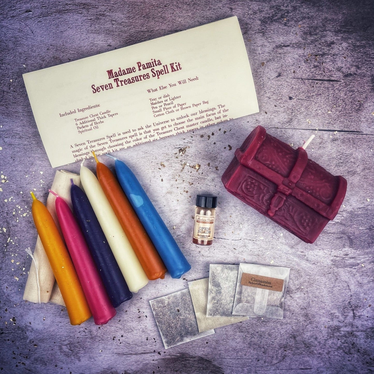 Seven Treasures Candle Spell Kit Parlour of Wonders