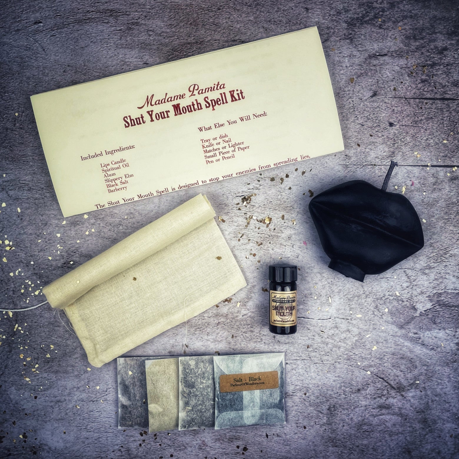 Shut Your Mouth Spell Kit Parlour of Wonders