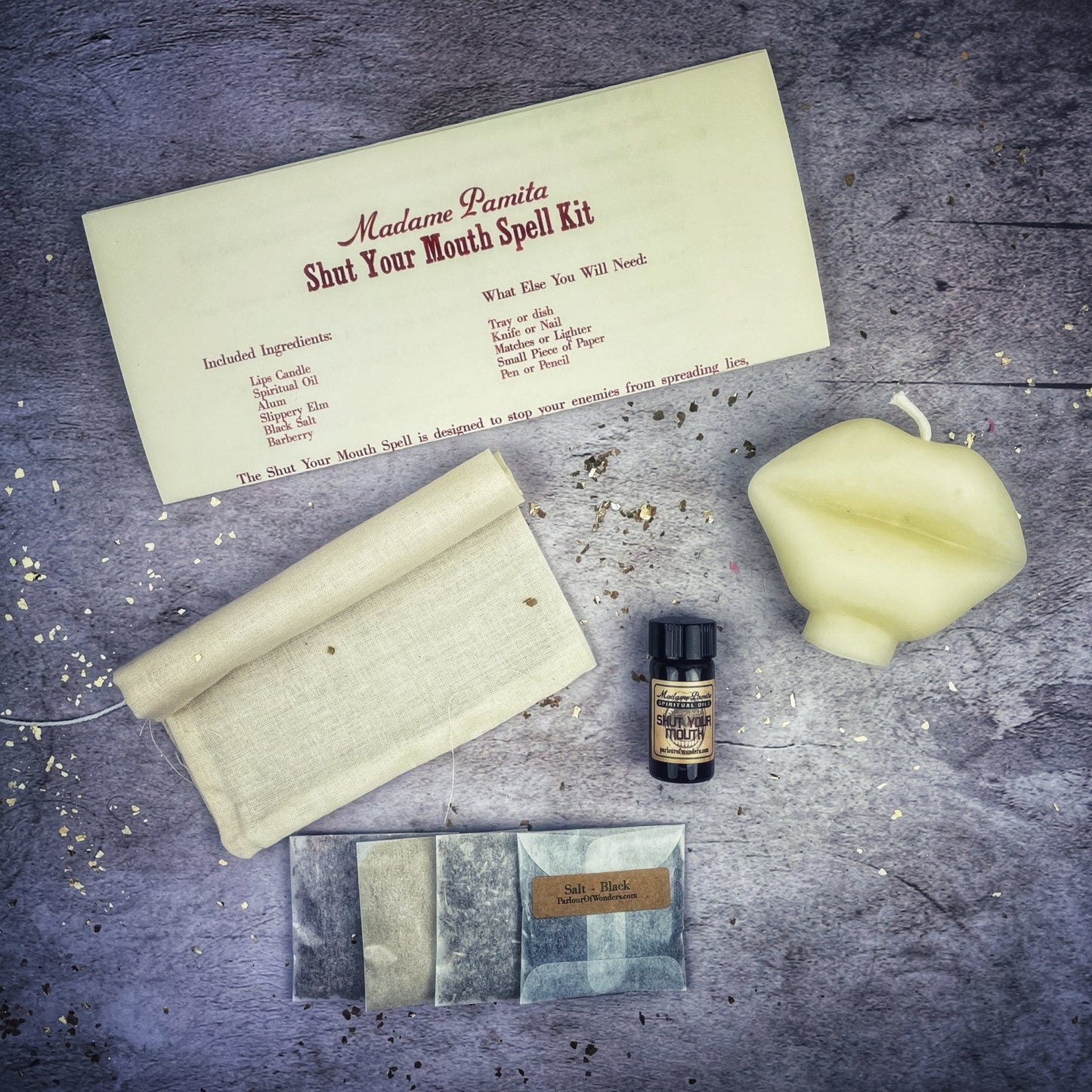 Shut Your Mouth Spell Kit Parlour of Wonders