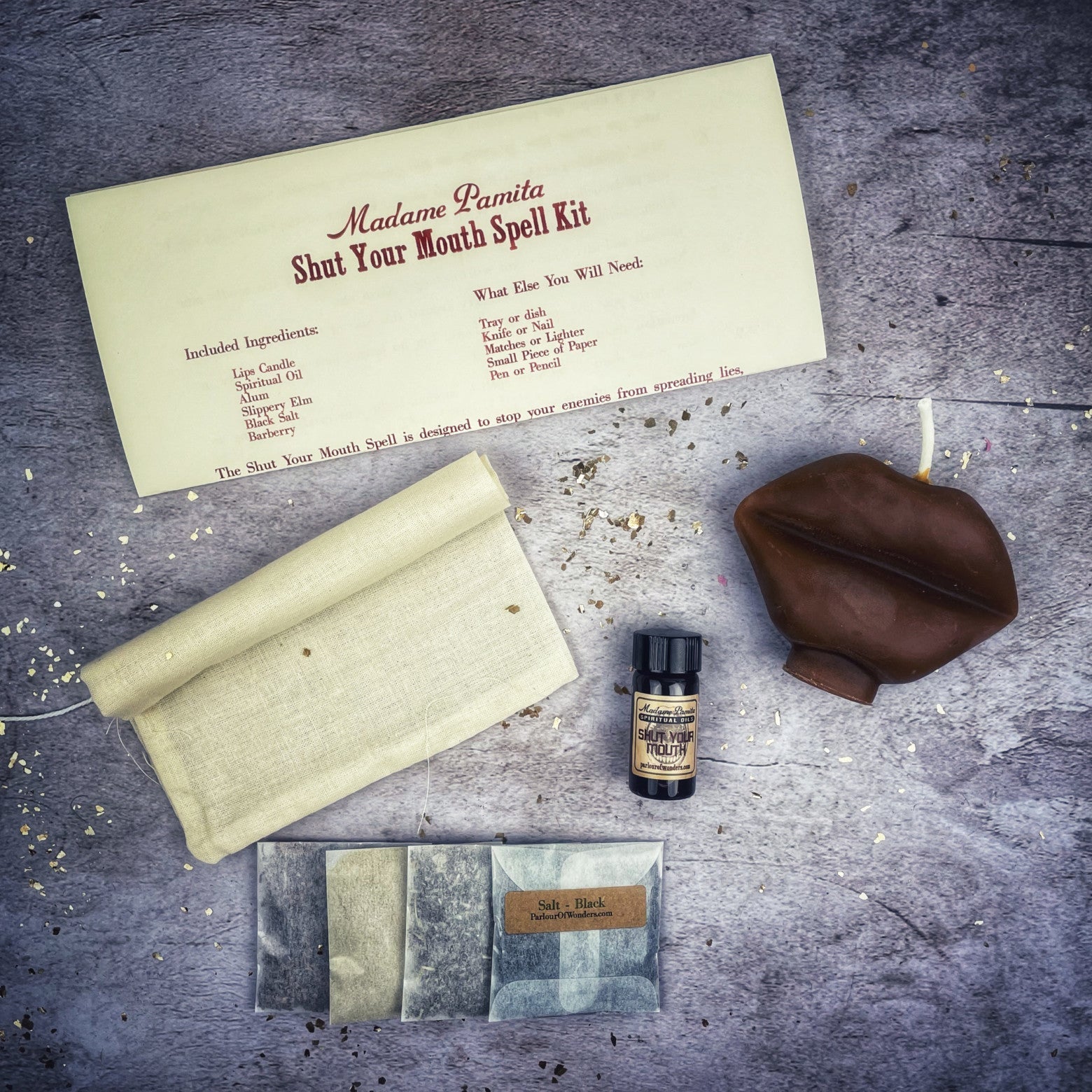 Shut Your Mouth Spell Kit Parlour of Wonders