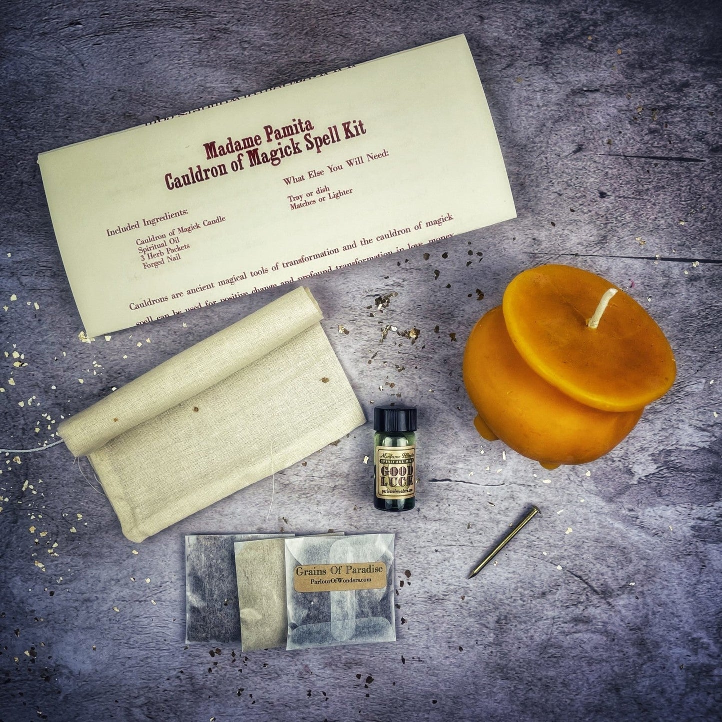 Cauldron of Magick Candle Spell Kit Parlour of Wonders