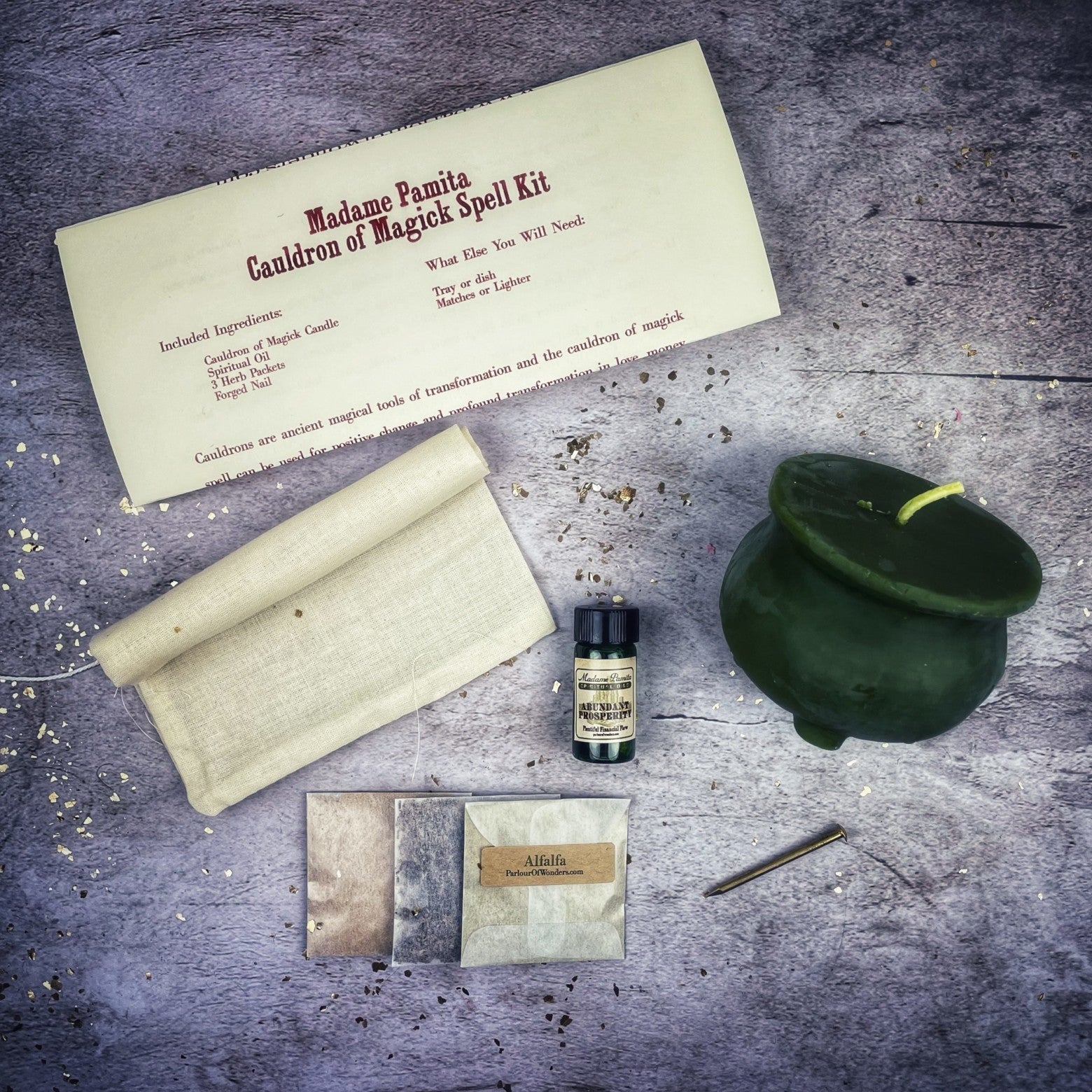 Cauldron of Magick Candle Spell Kit Parlour of Wonders