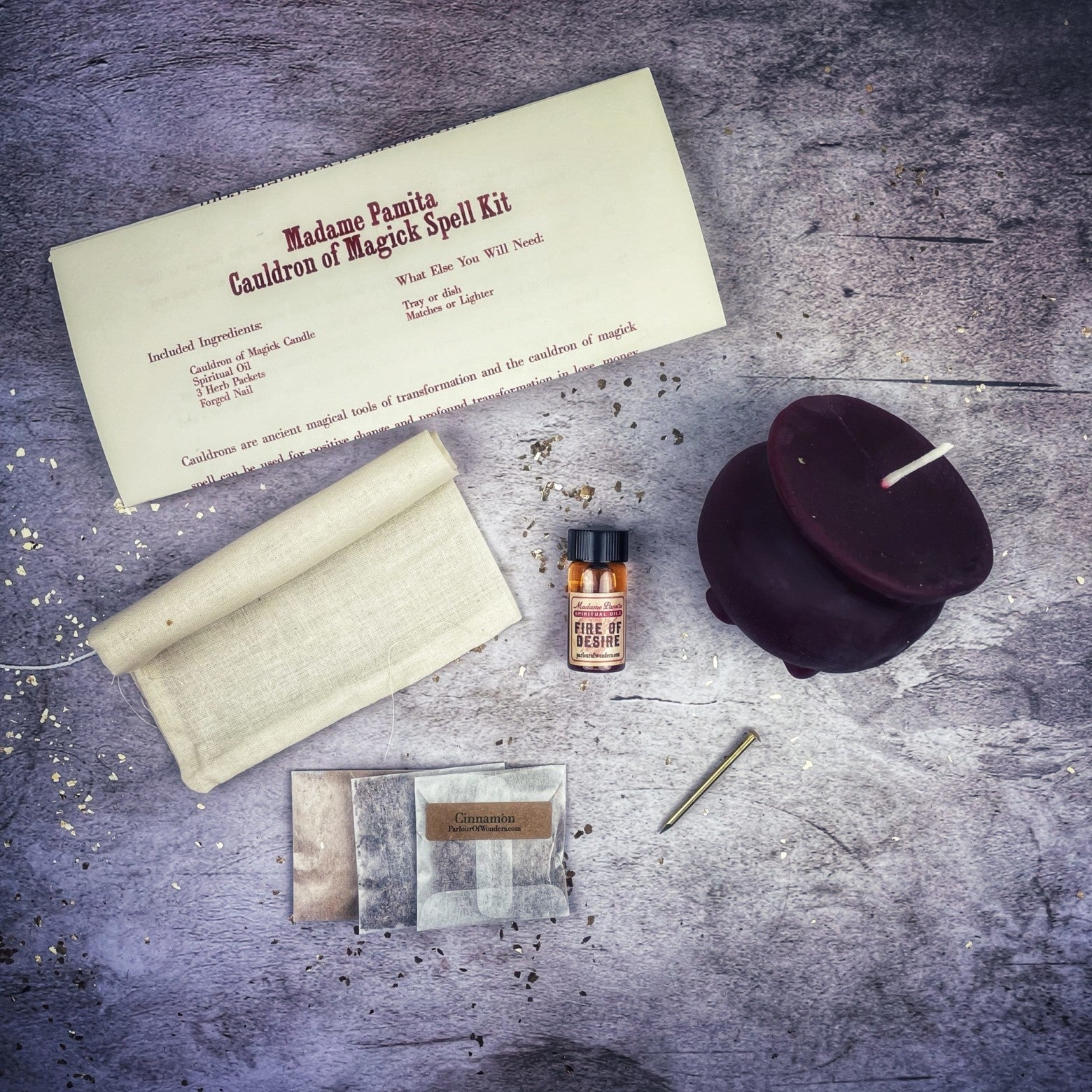Cauldron of Magick Candle Spell Kit Parlour of Wonders