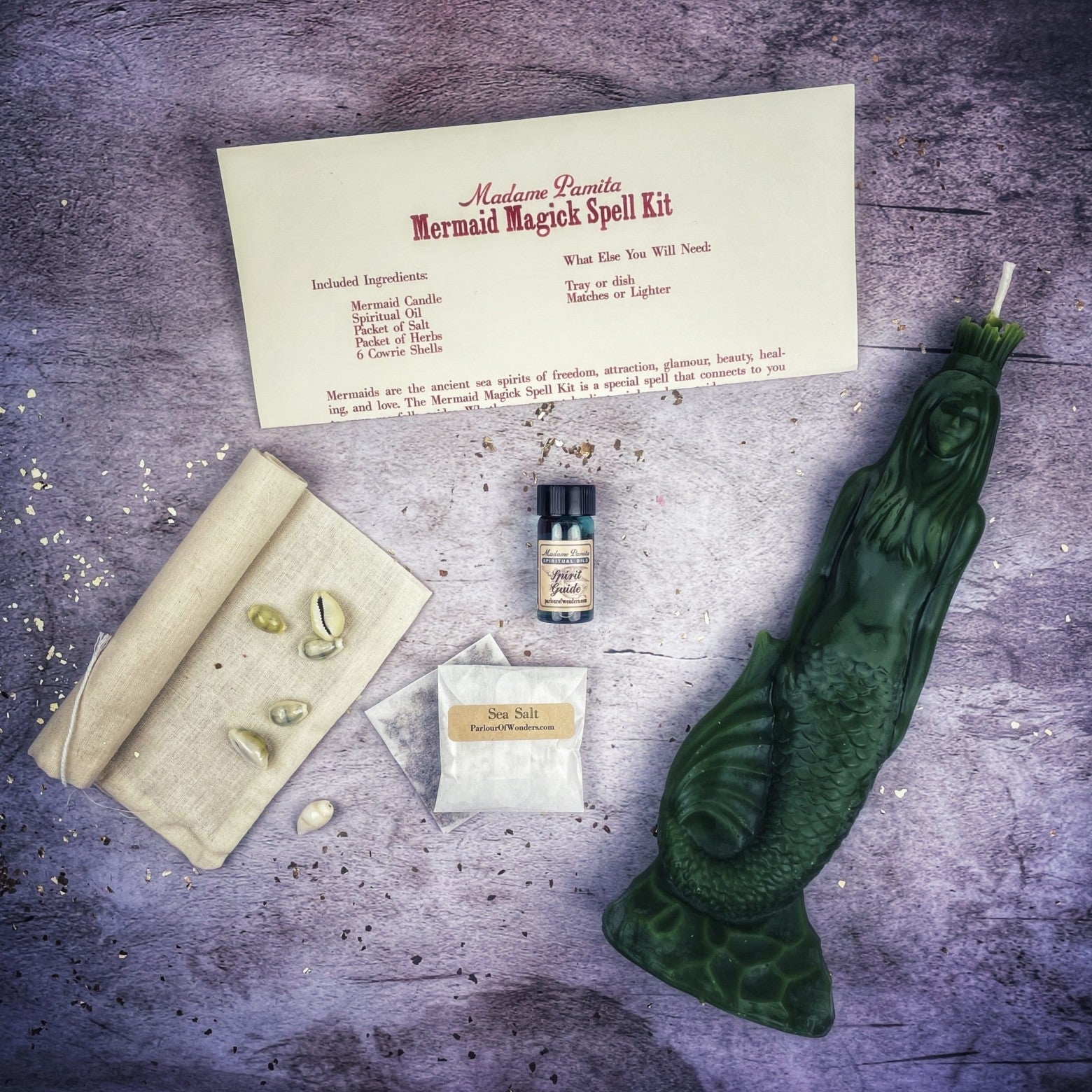 Mermaid Magick Candle Spell Kit Parlour of Wonders
