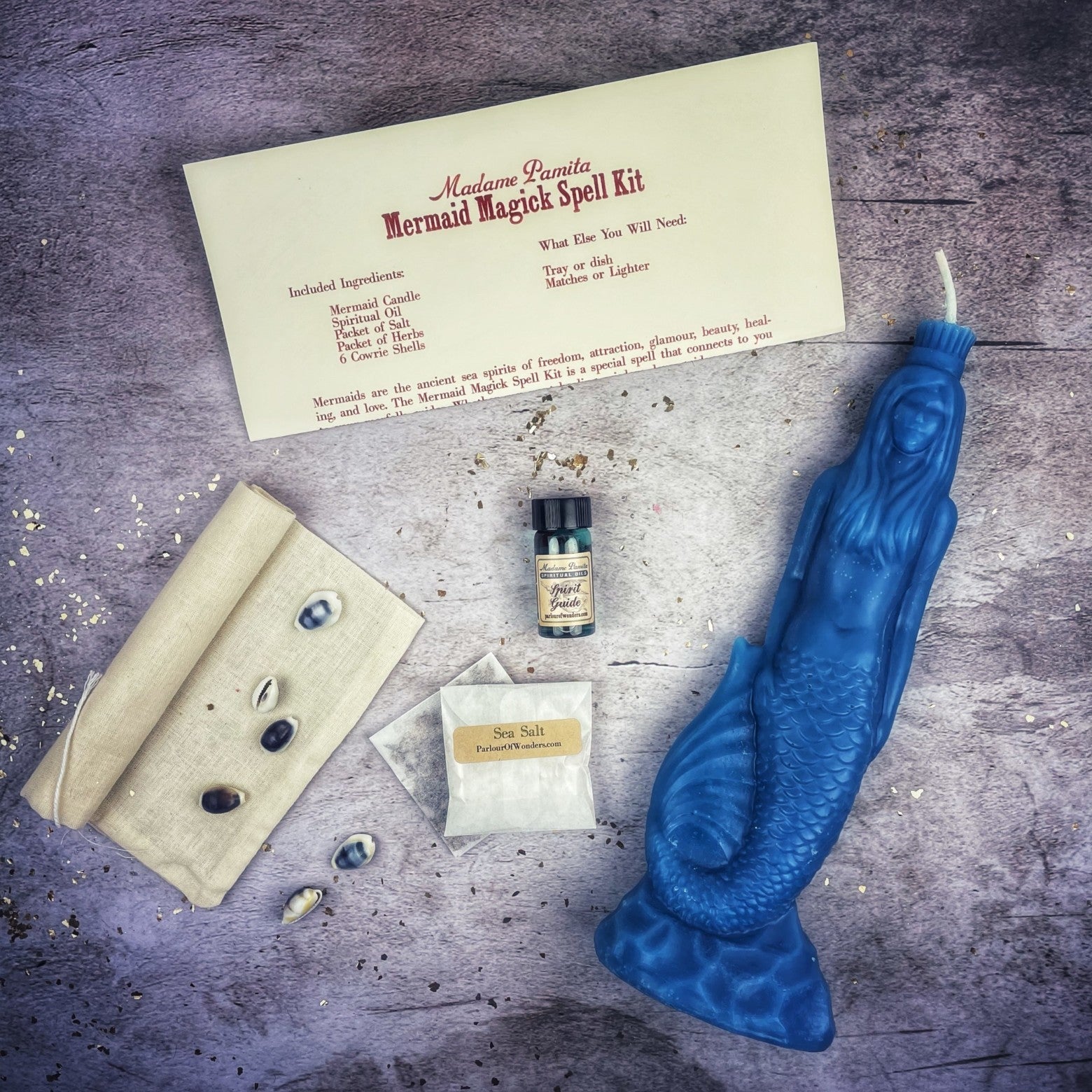 Mermaid Magick Candle Spell Kit Parlour of Wonders