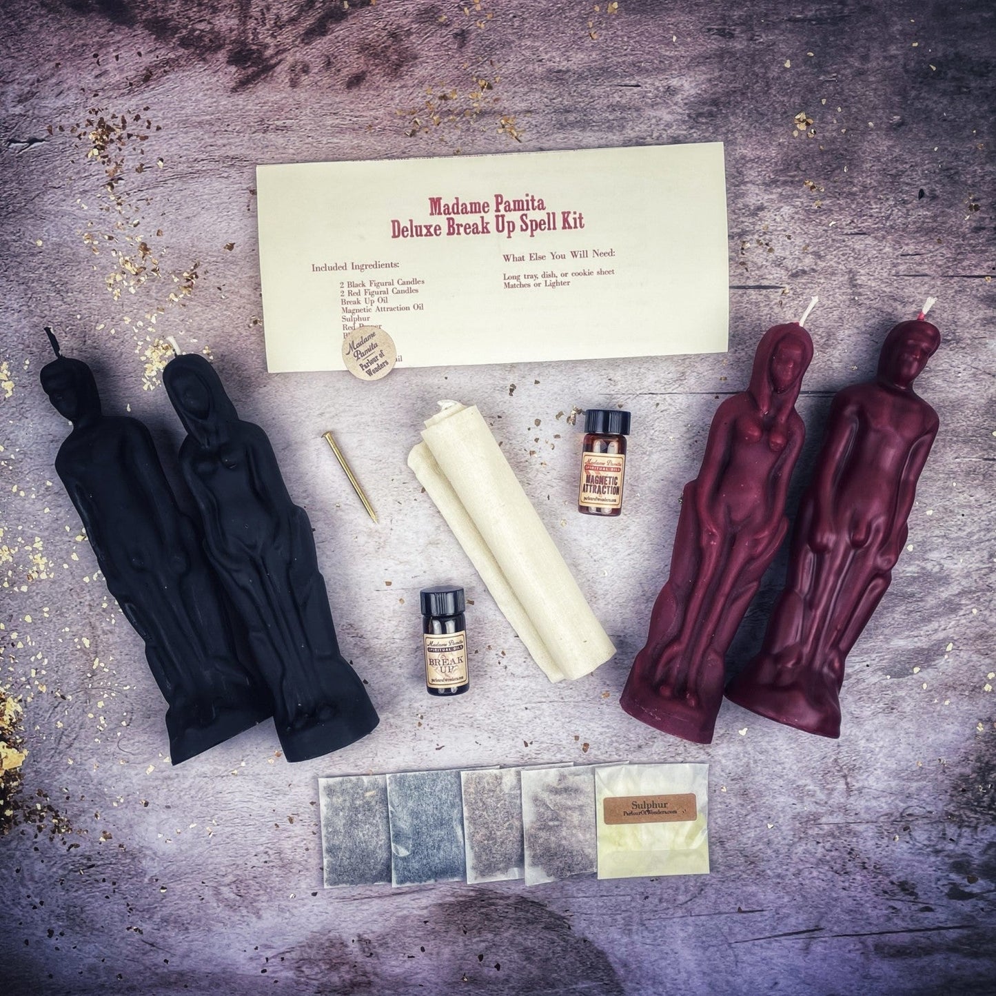 Deluxe Break Up Candle Spell Kit - Female/Male Parlour of Wonders