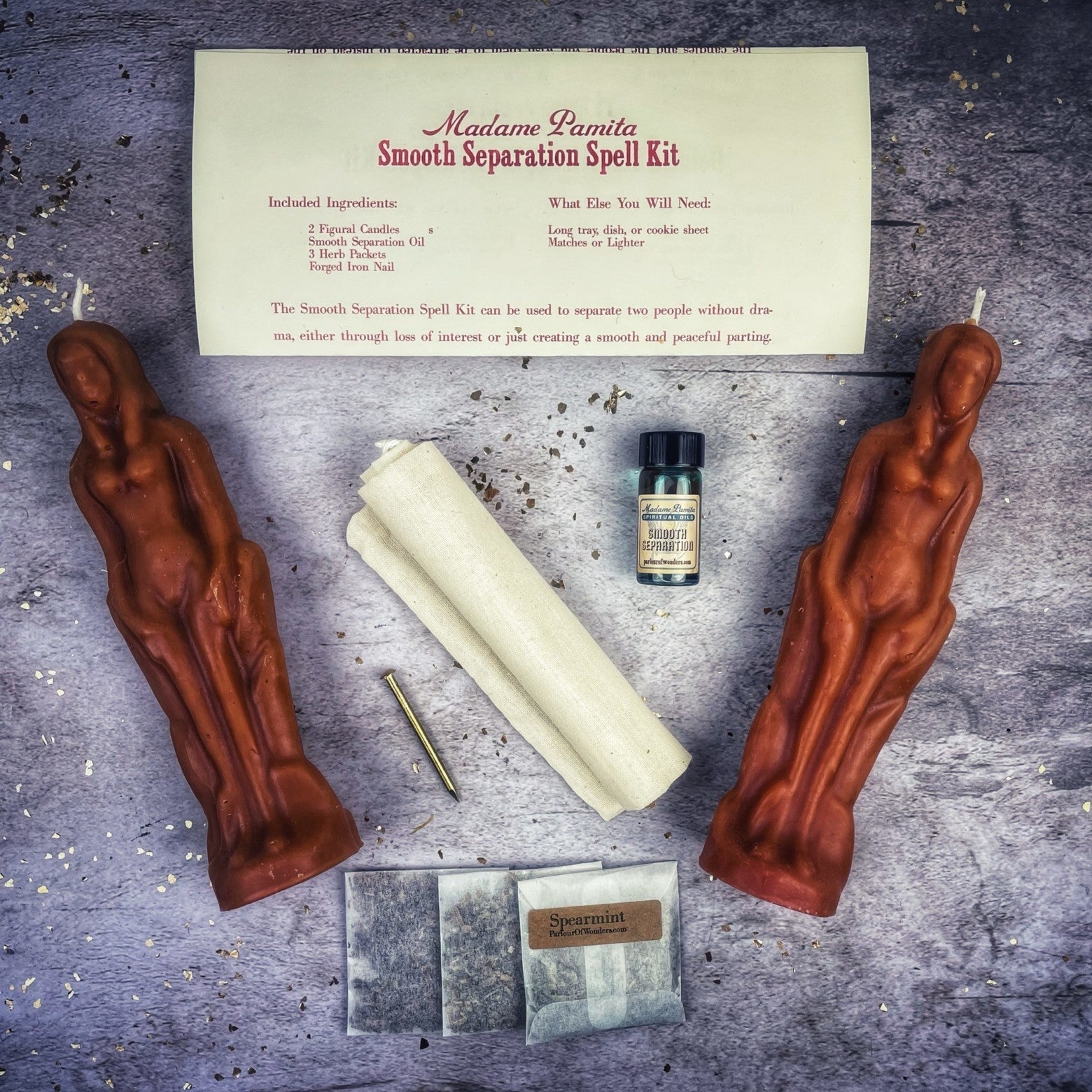 Smooth Separation Candle Spell Kit - Female/Female Parlour of Wonders