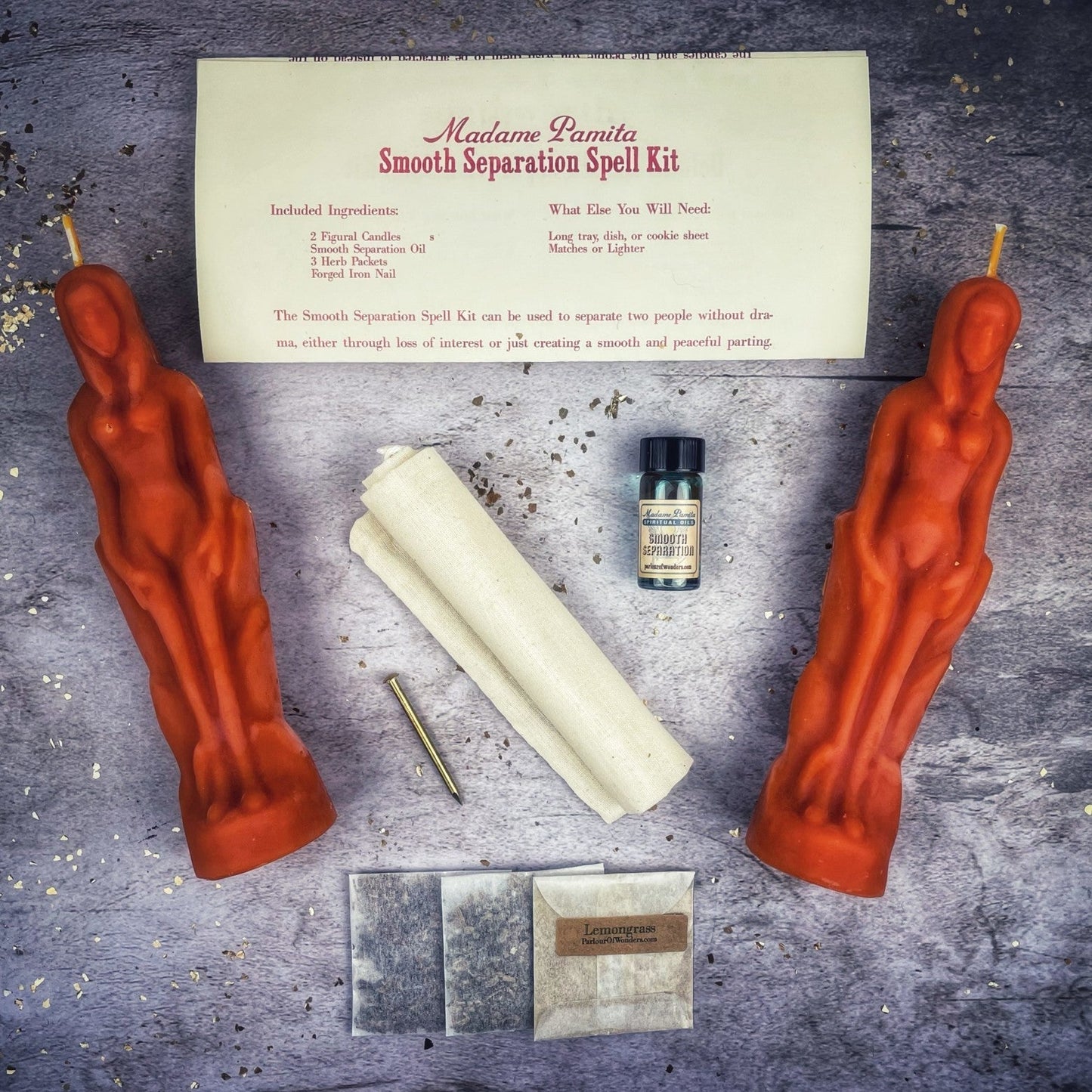 Smooth Separation Candle Spell Kit - Female/Female Parlour of Wonders