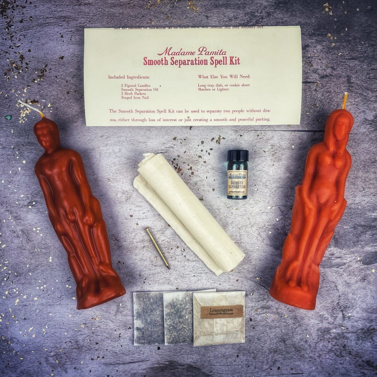 Smooth Separation Candle Spell Kit - Female/Male Parlour of Wonders