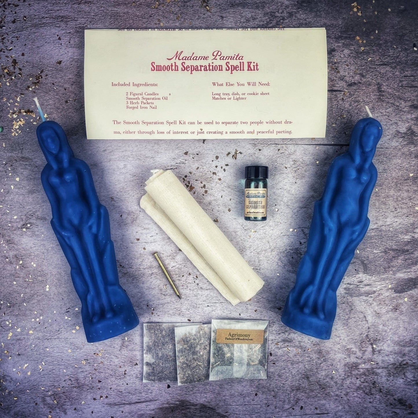 Smooth Separation Candle Spell Kit - Female/Female Parlour of Wonders