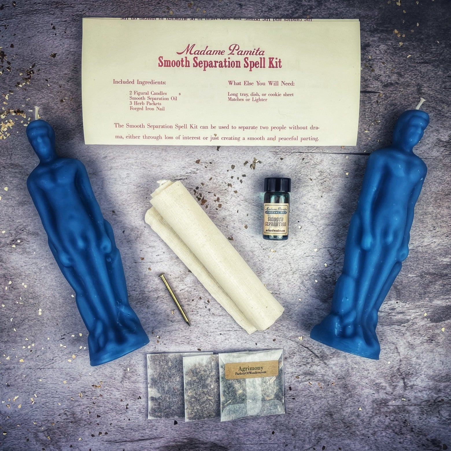 Smooth Separation Candle Spell Kit - Male/Male Parlour of Wonders