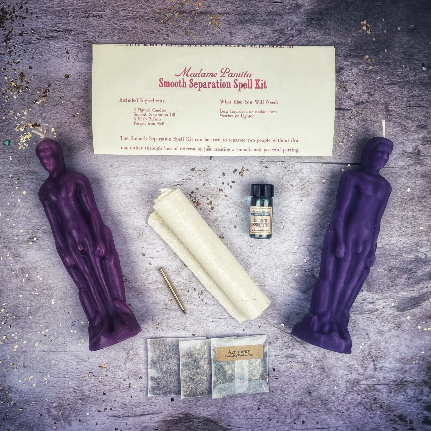 Smooth Separation Candle Spell Kit - Male/Male Parlour of Wonders
