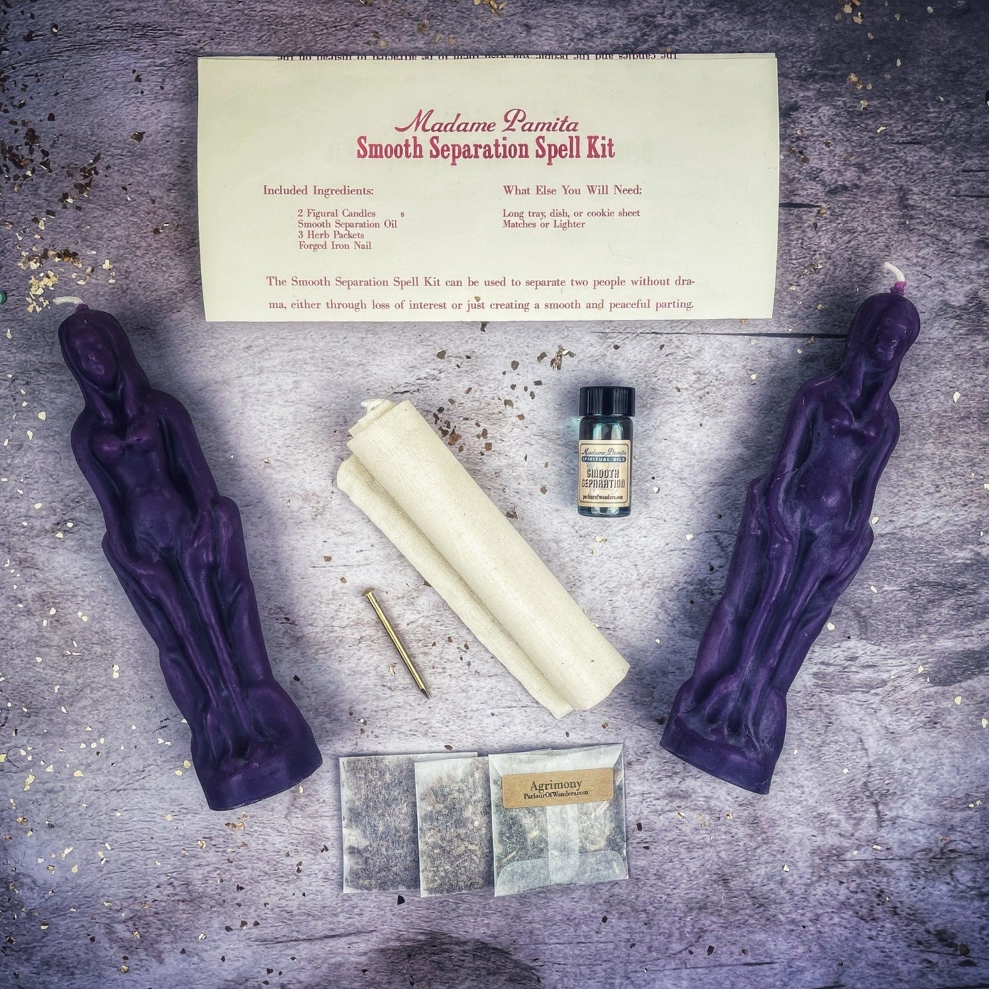 Smooth Separation Candle Spell Kit - Female/Female Parlour of Wonders