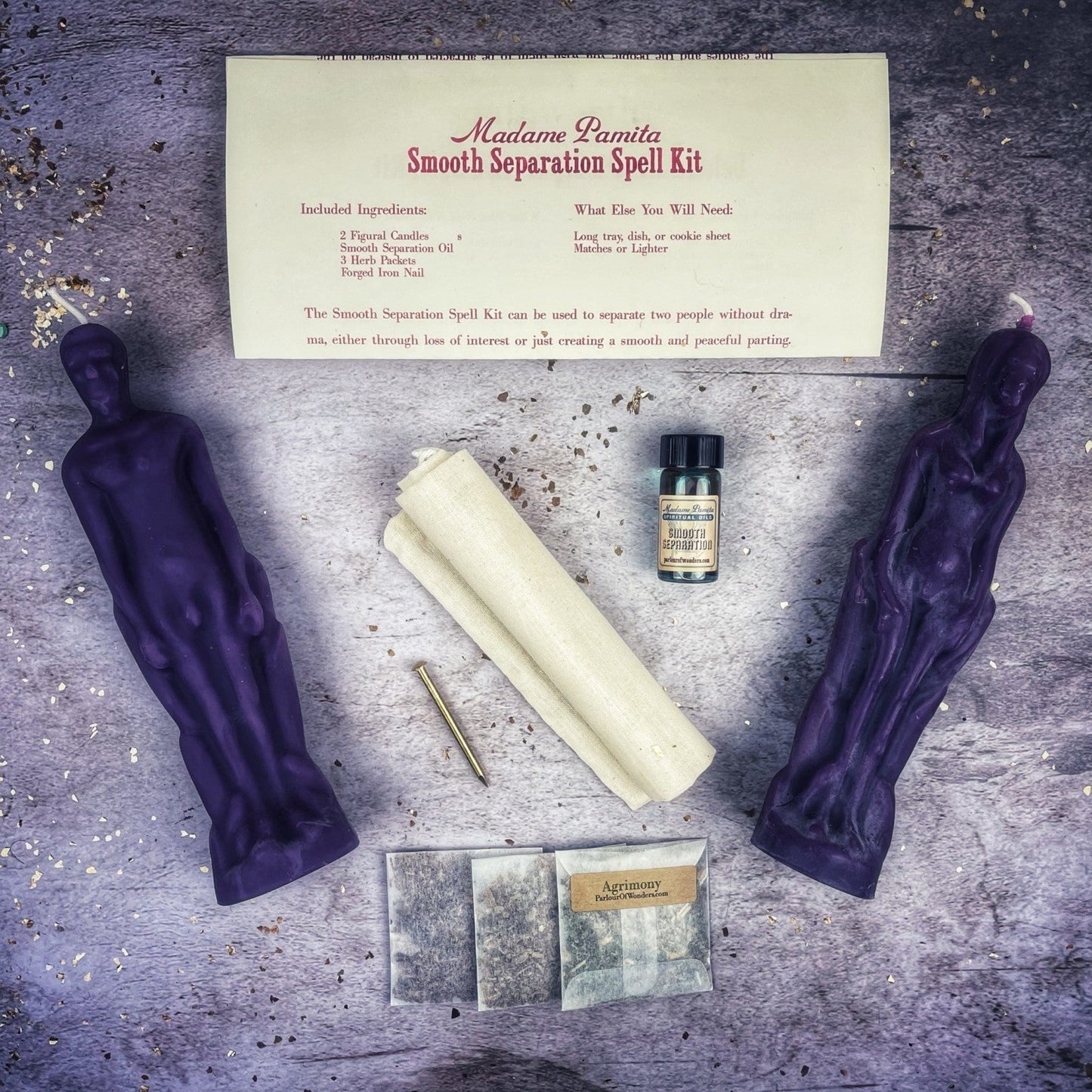 Smooth Separation Candle Spell Kit - Female/Male Parlour of Wonders