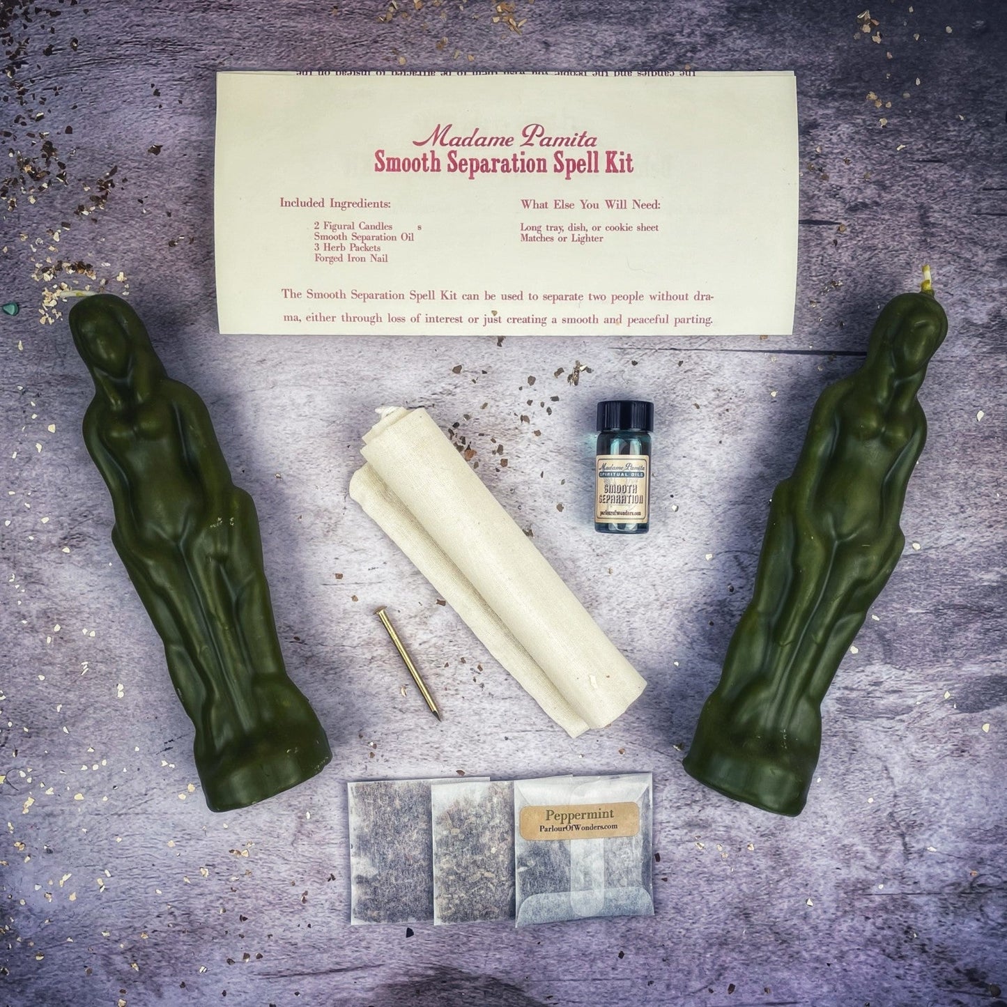 Smooth Separation Candle Spell Kit - Female/Female Parlour of Wonders