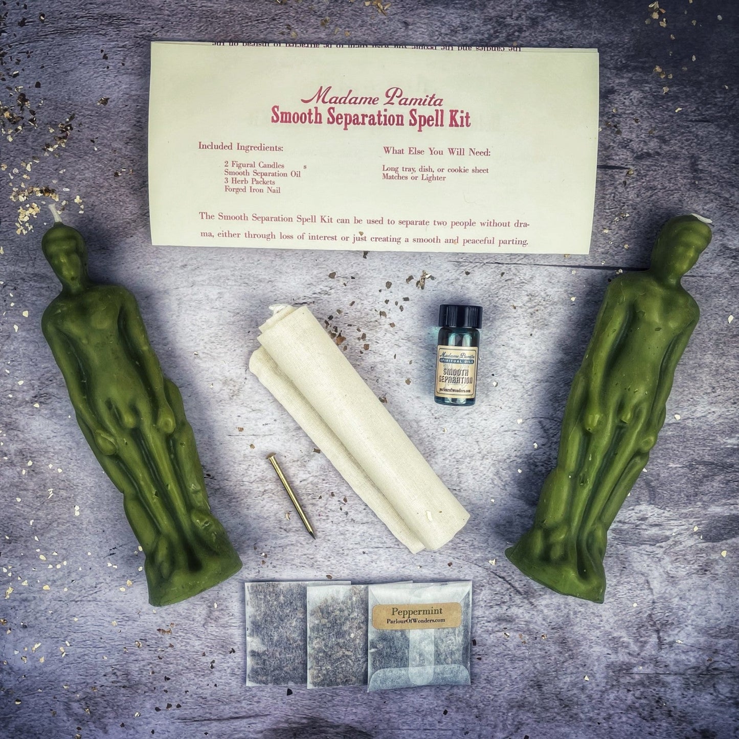 Smooth Separation Candle Spell Kit - Male/Male Parlour of Wonders