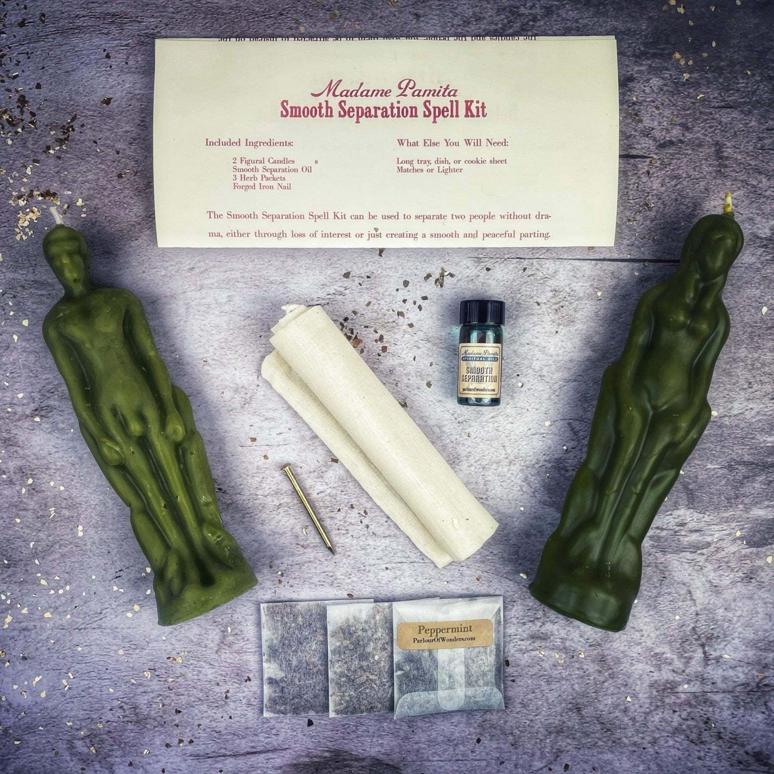 Smooth Separation Candle Spell Kit - Female/Male Parlour of Wonders