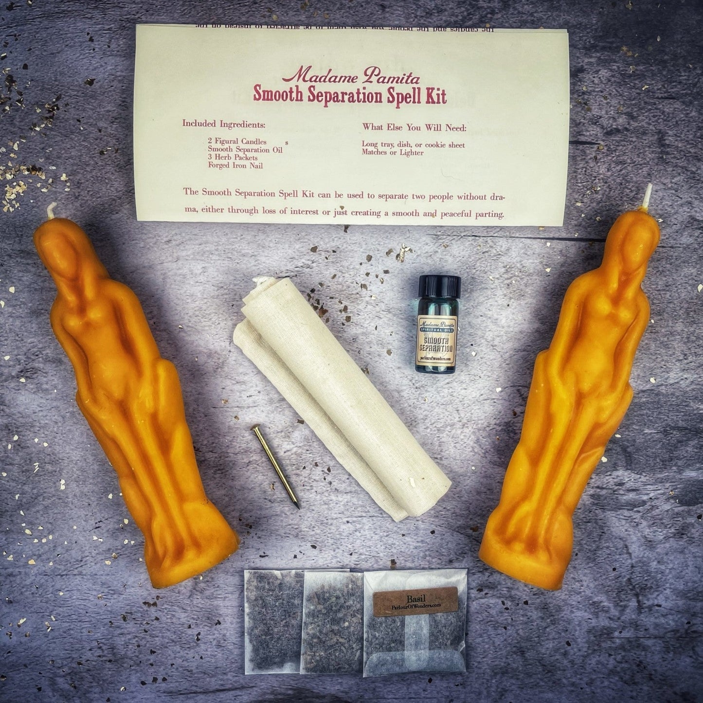Smooth Separation Candle Spell Kit - Female/Female Parlour of Wonders
