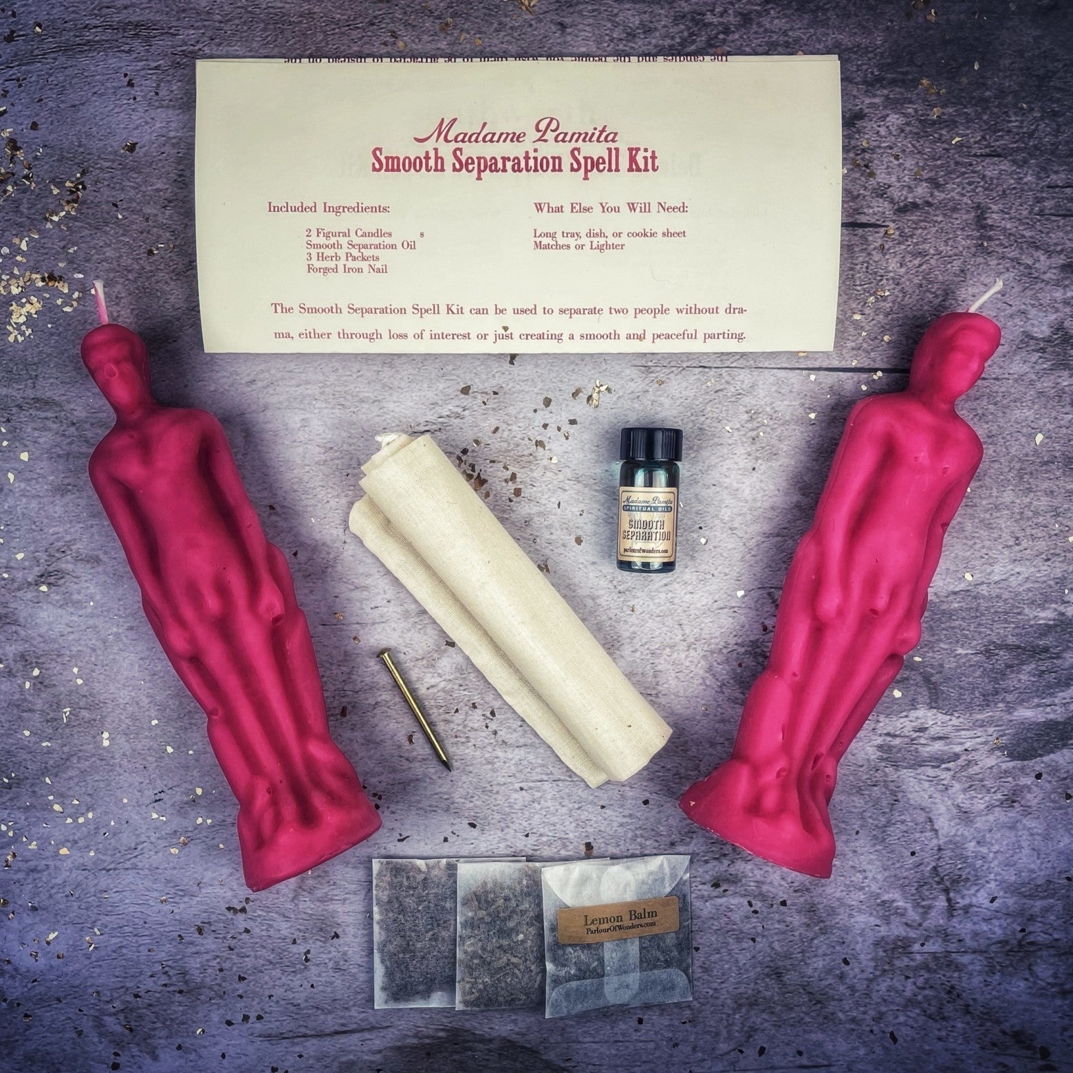 Smooth Separation Candle Spell Kit - Male/Male Parlour of Wonders