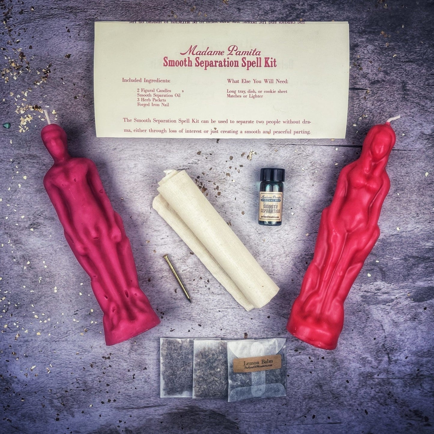Smooth Separation Candle Spell Kit - Female/Male Parlour of Wonders