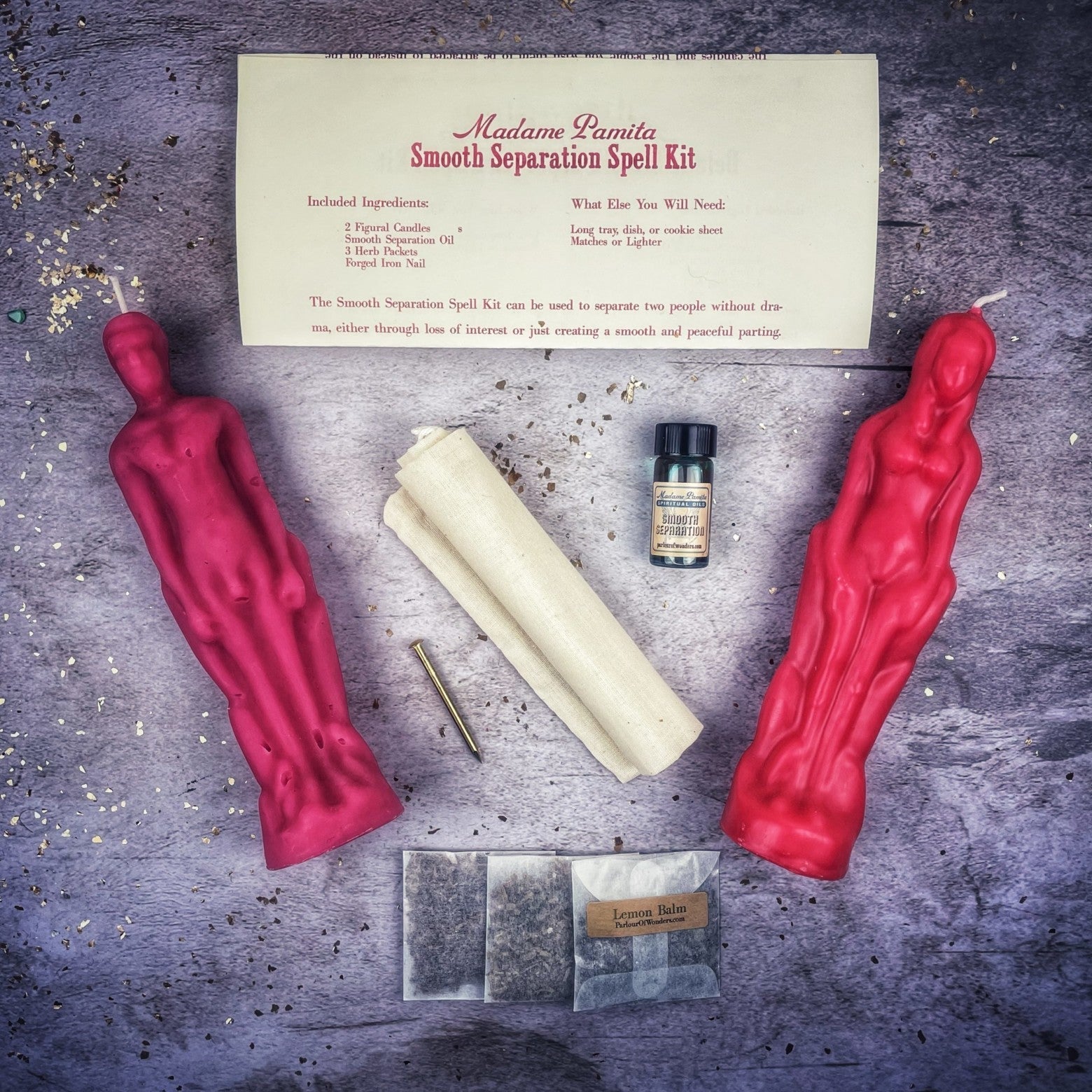 Smooth Separation Candle Spell Kit - Female/Male Parlour of Wonders